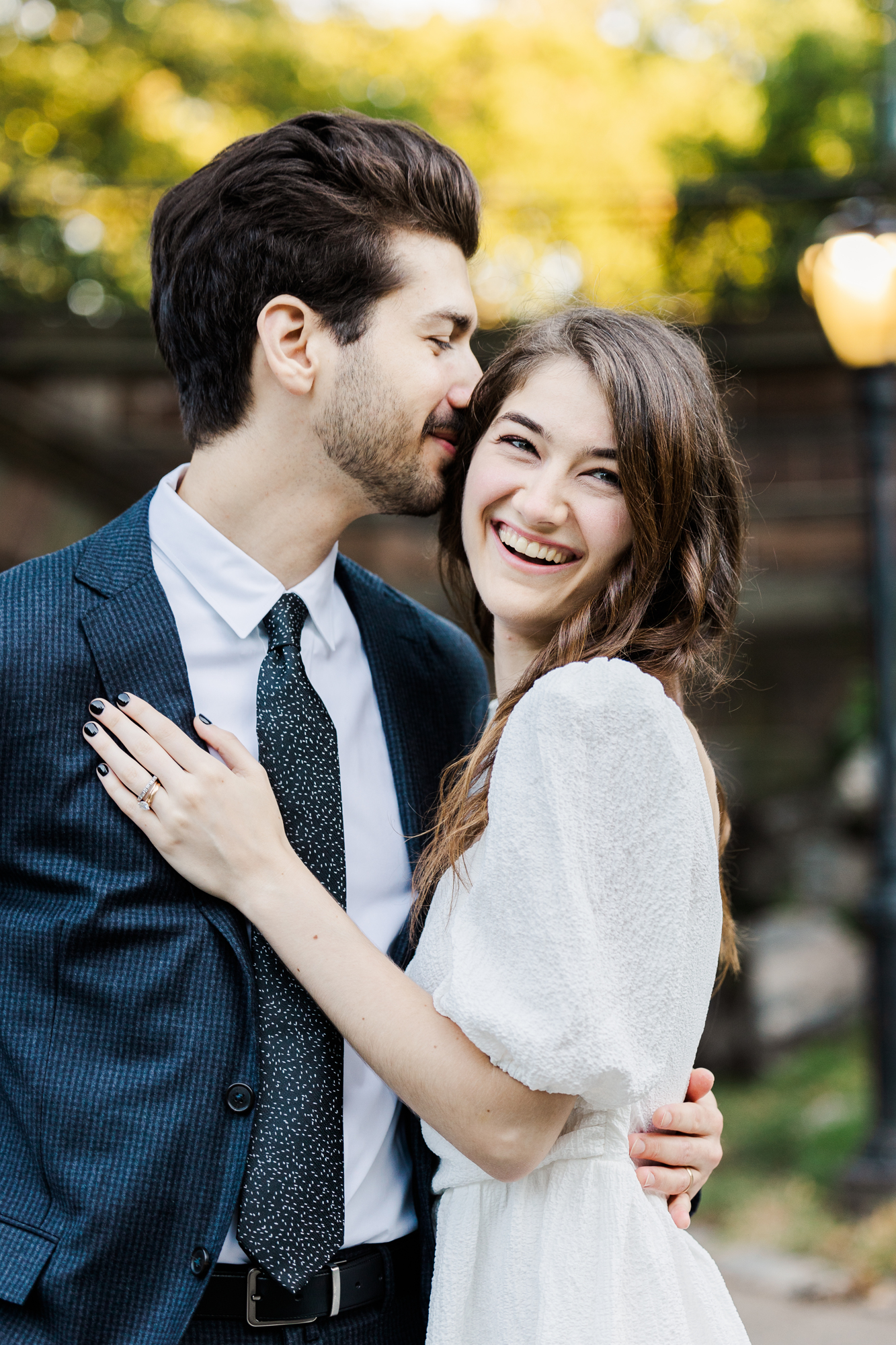Cheerful Central Park Engagement Photos in NYC
