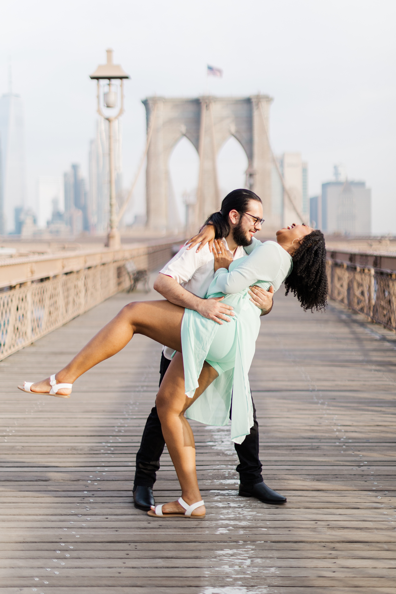 Magical Brooklyn Bridge Engagement Photography