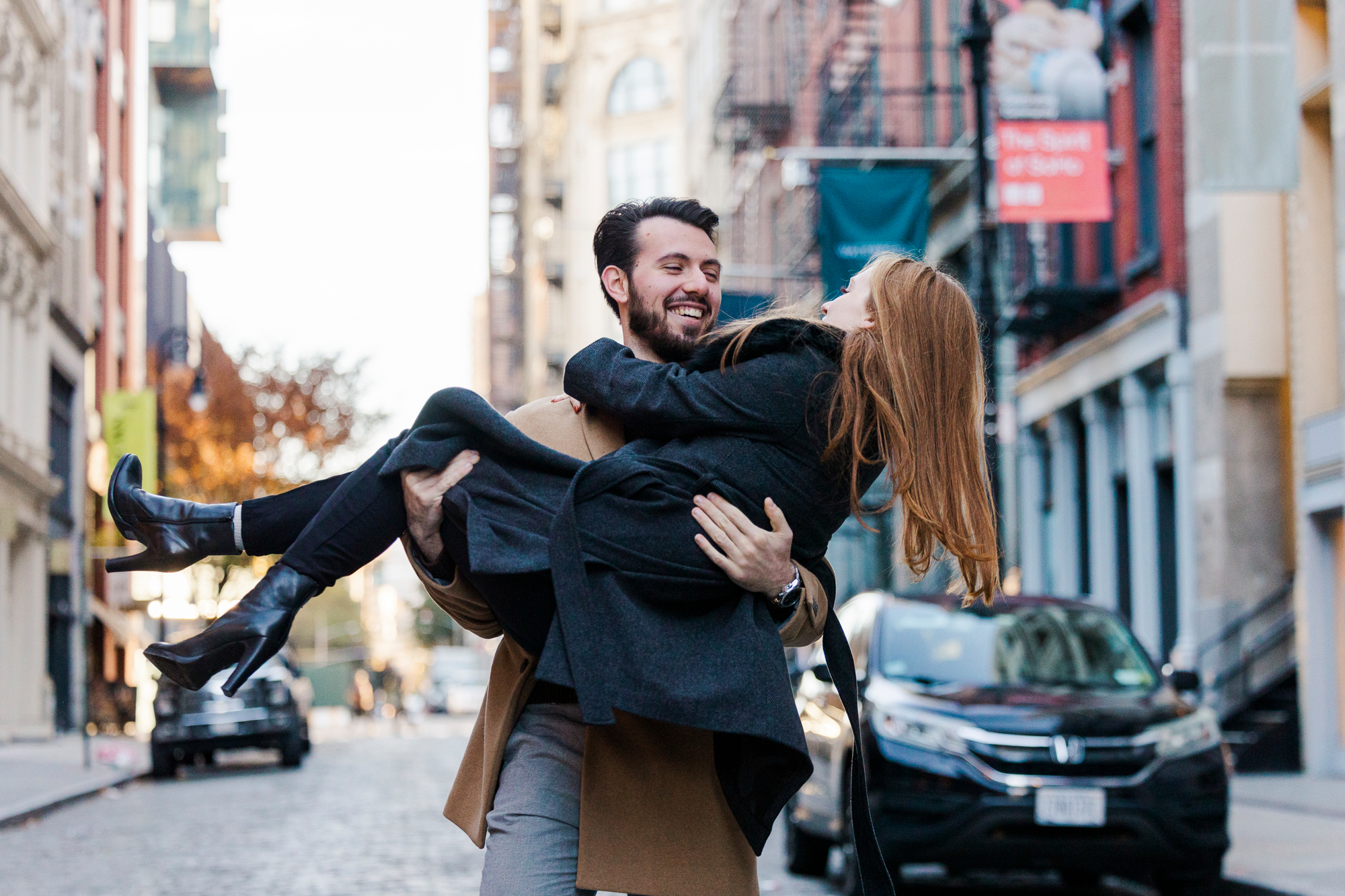 Intimate Engagement Photos in Soho