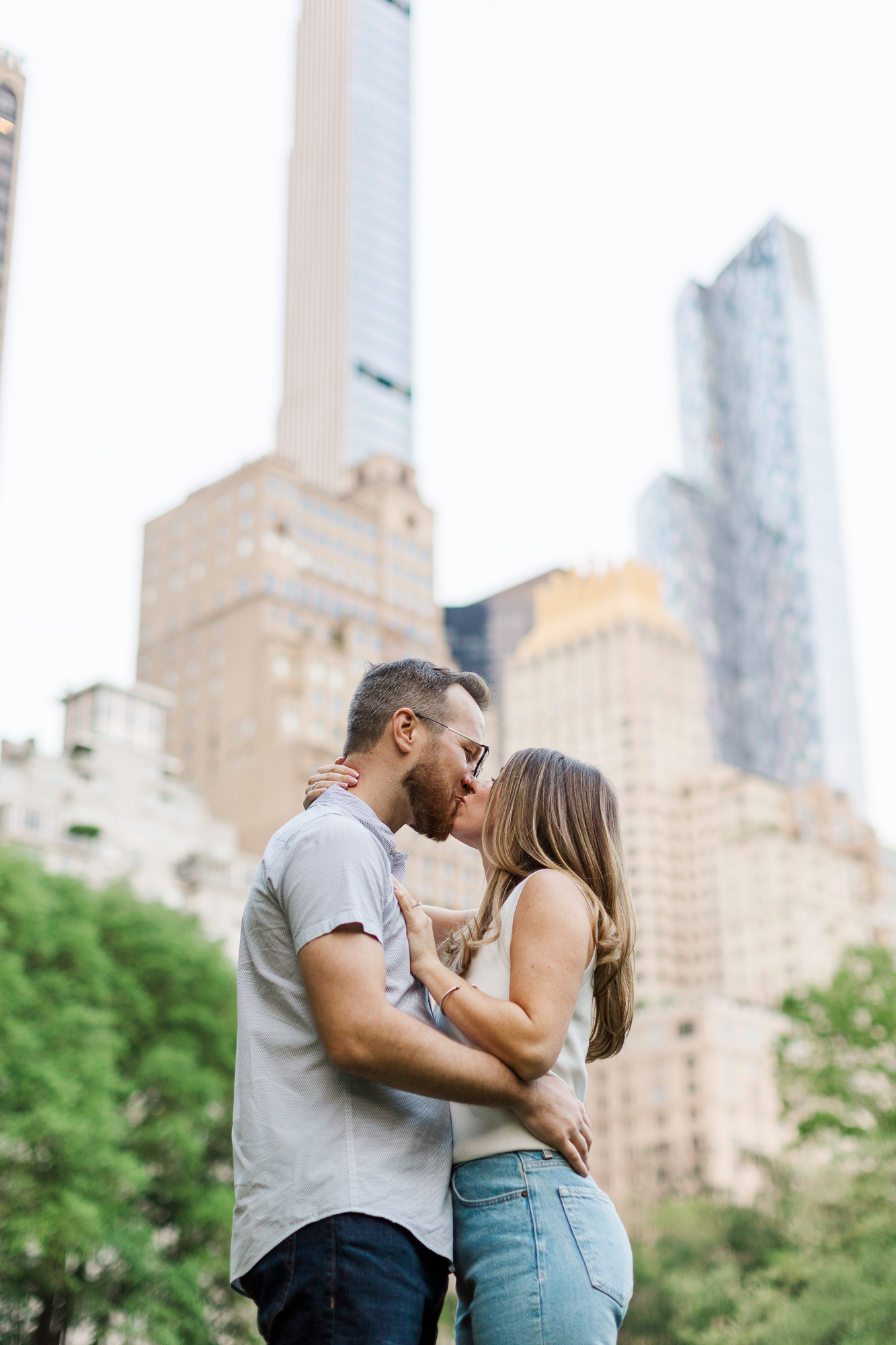 Lively Central Park Engagement Shoot