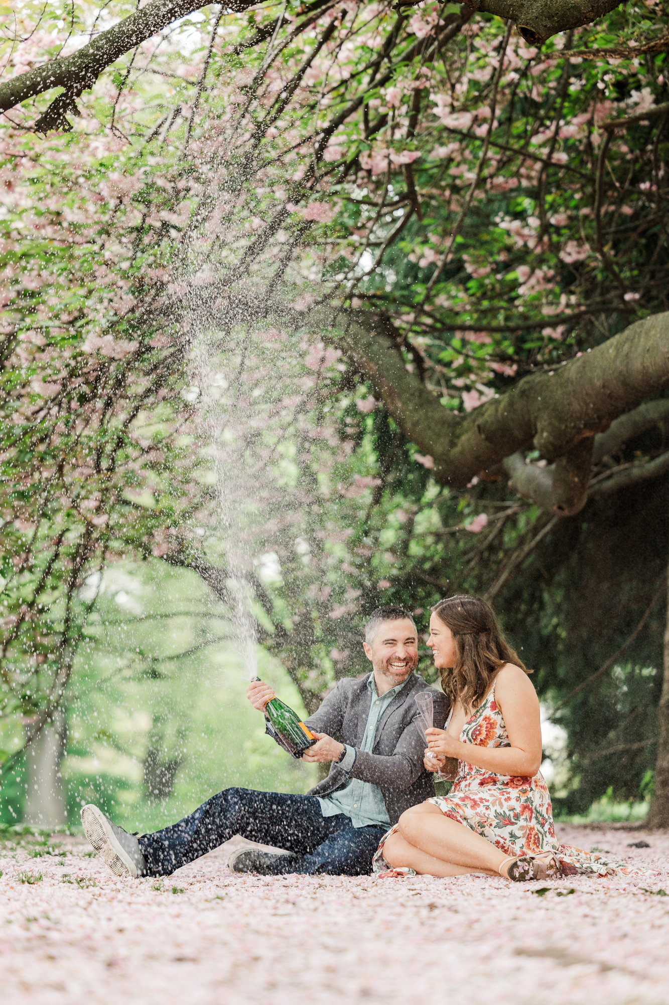 Cheerful Prospect Park Engagement Pictures