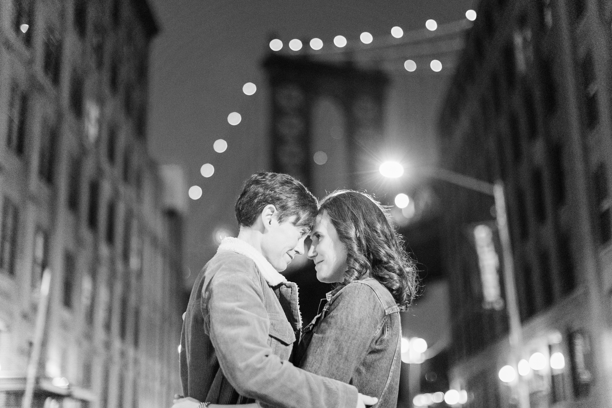 Striking DUMBO Engagement Photo Shoot in NYC