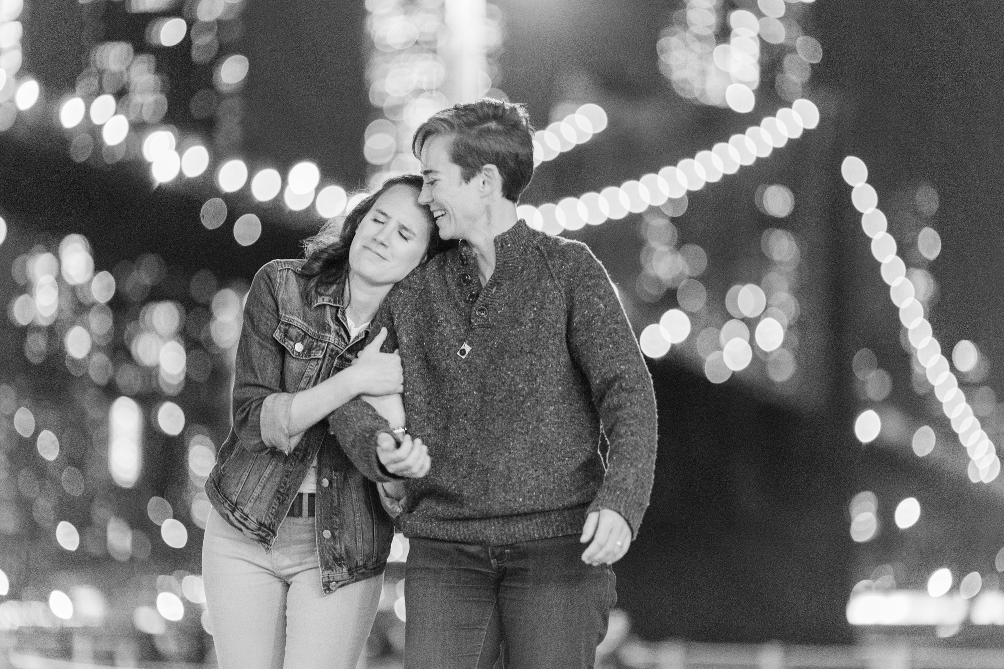 Intimate DUMBO Engagement Photo Shoot in NYC