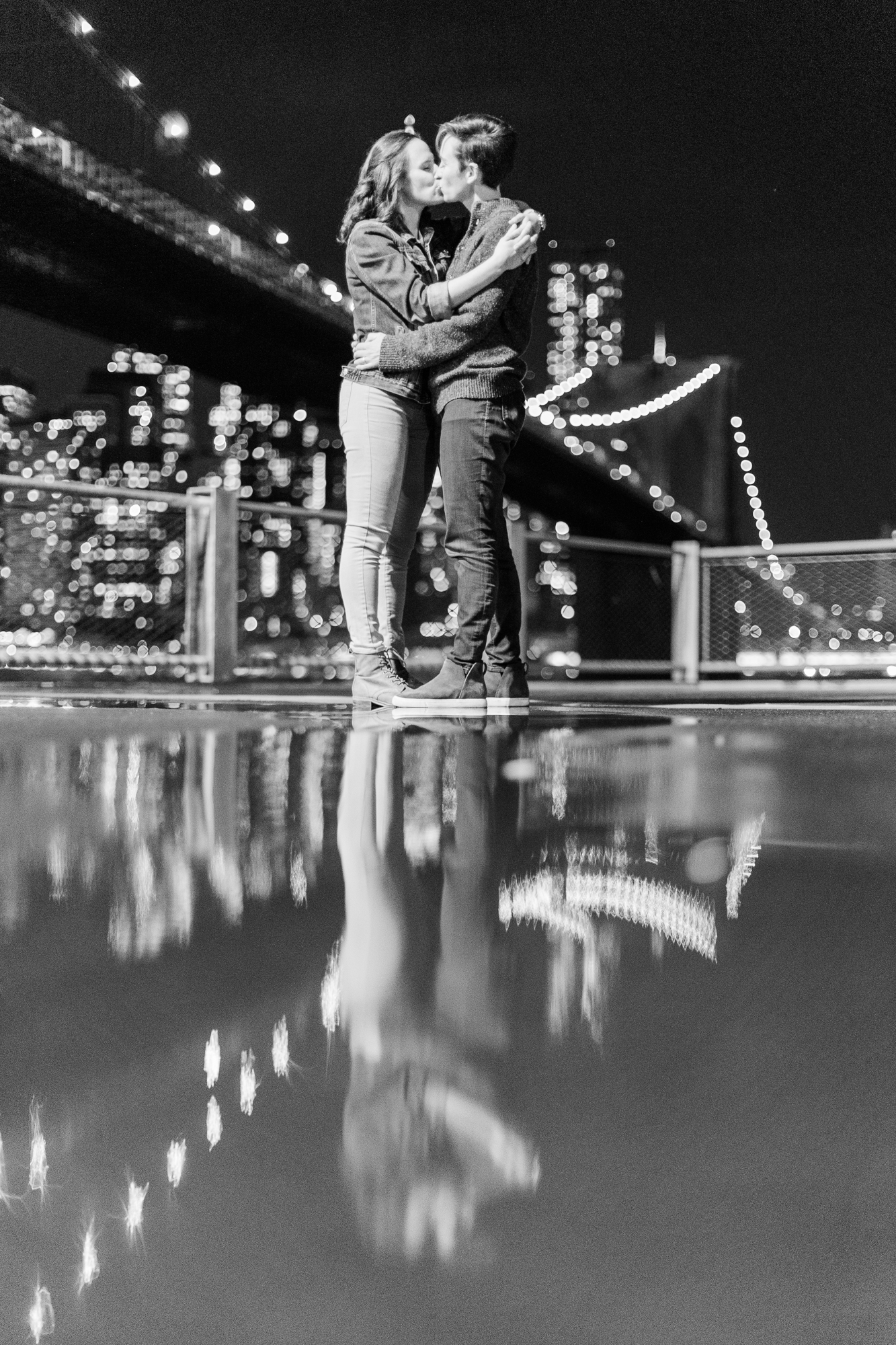 Romantic DUMBO Engagement Photo Shoot in NYC