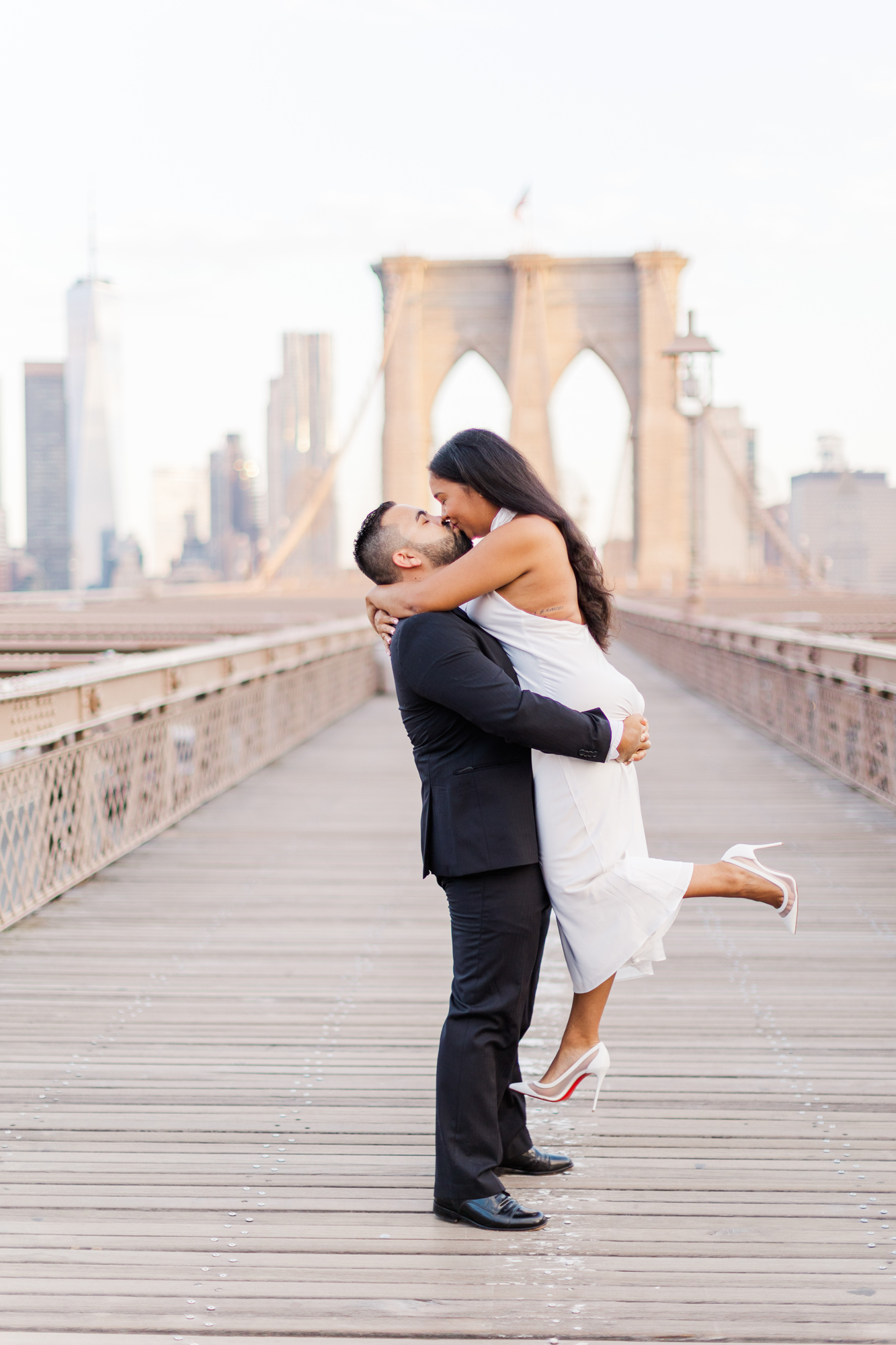 Perfect Brooklyn Bridge Park Engagement Session