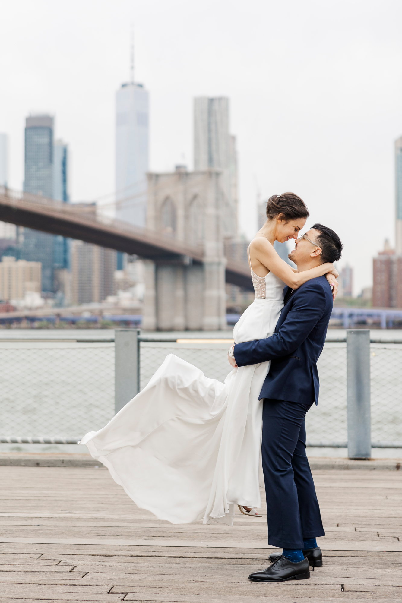 Whimsical Deity Wedding in Brooklyn Bridge Park
