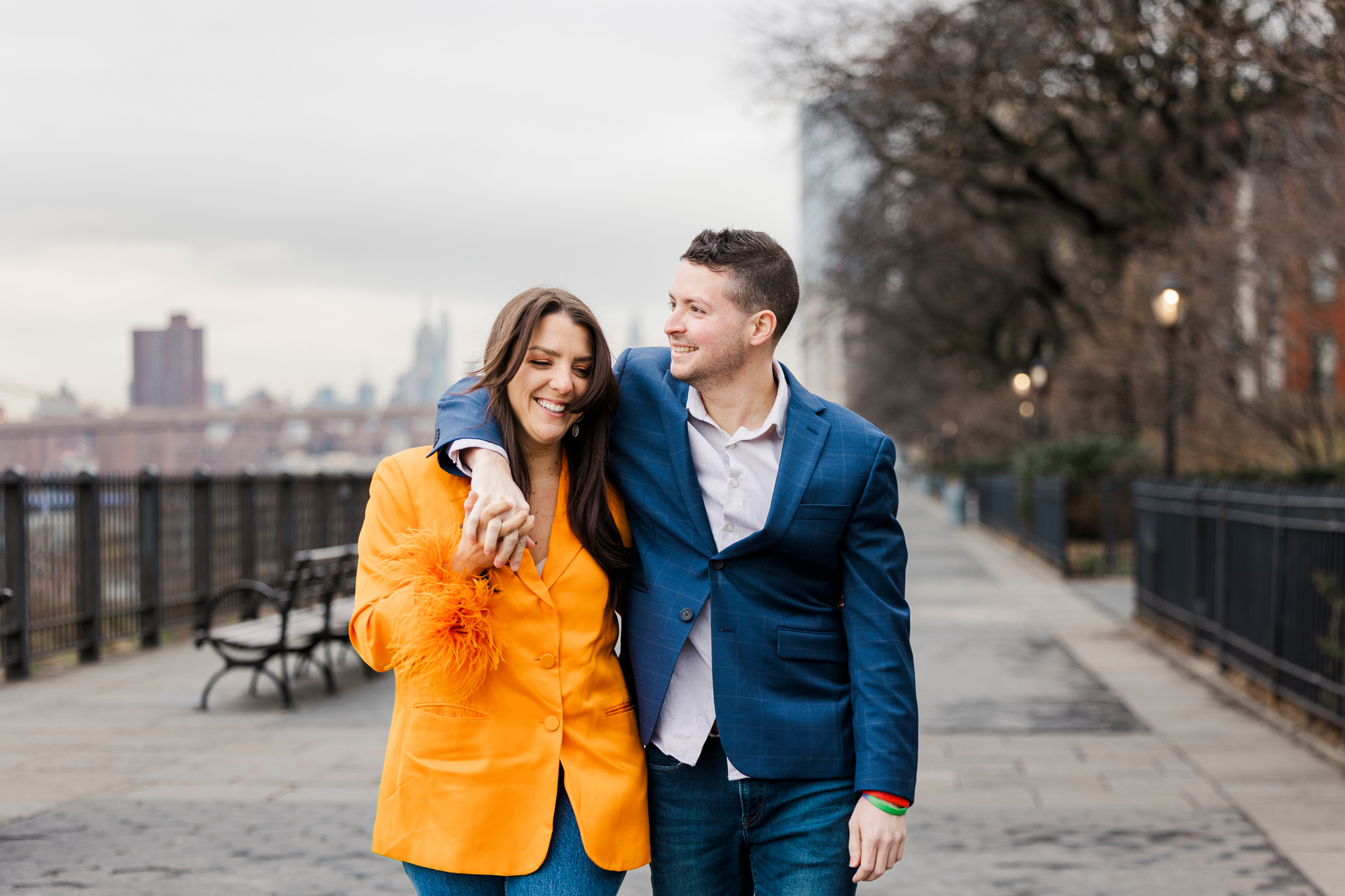 Playful Brooklyn Heights Engagement Photos