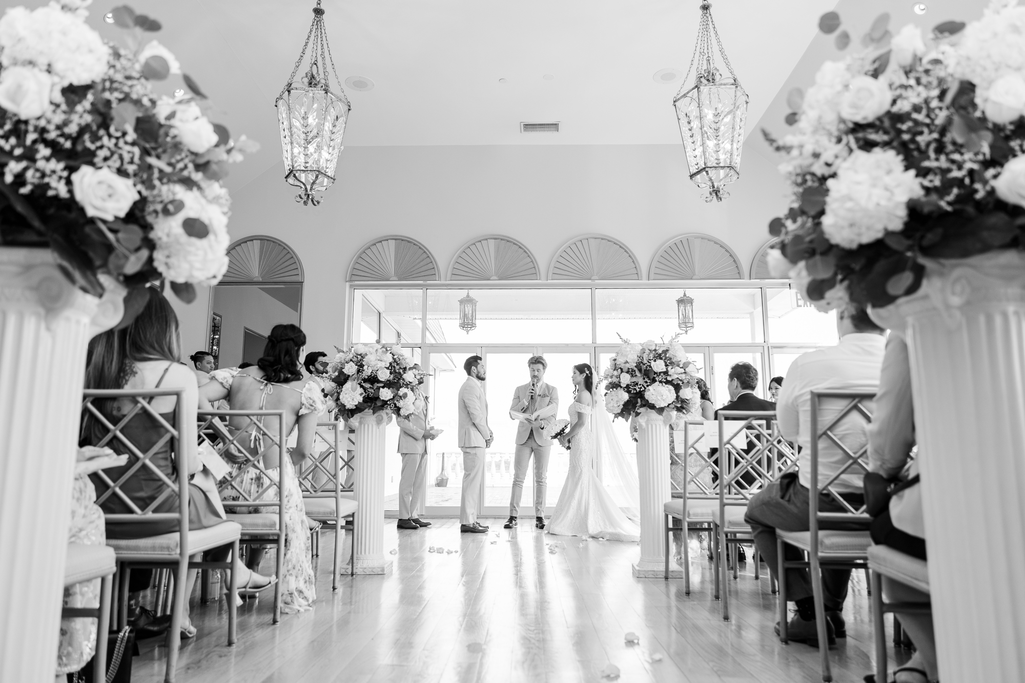 Breathtaking Indoor Ceremony at Surf Club On The Sound