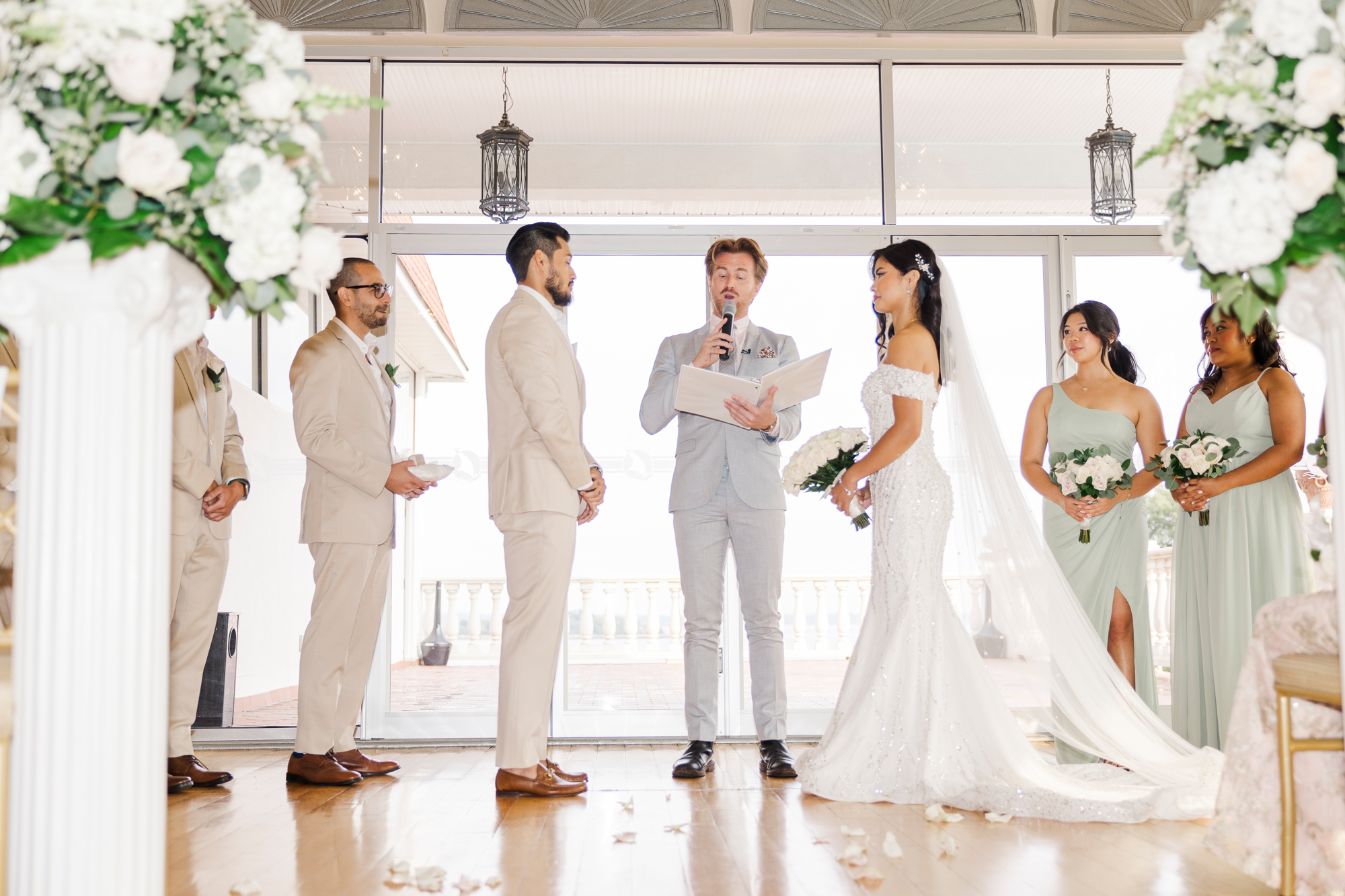 Magical Indoor Ceremony at Surf Club On The Sound