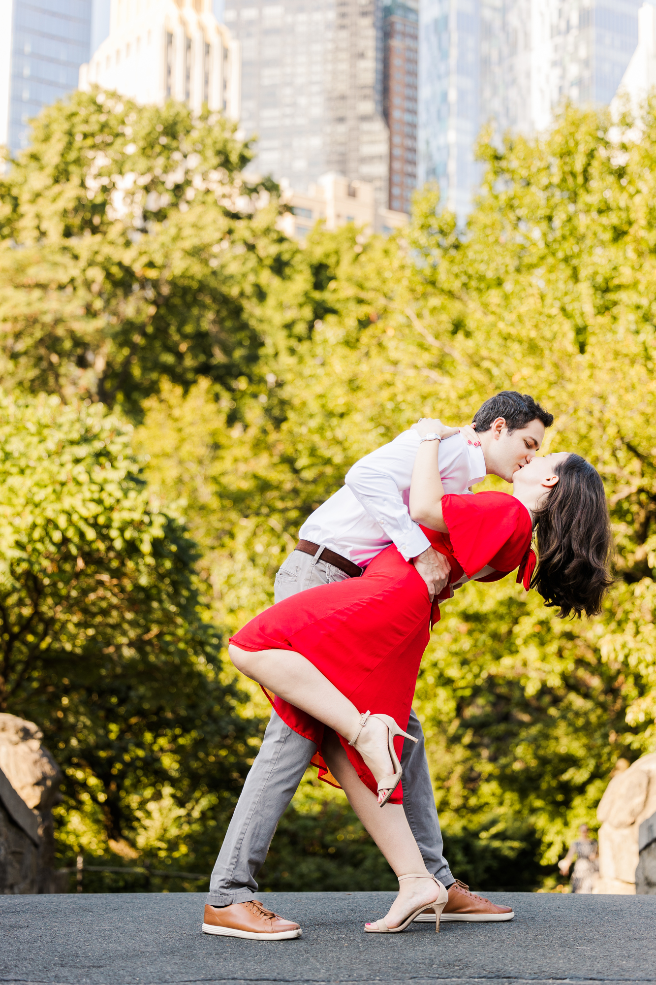 Playful Central Park Engagement Photos