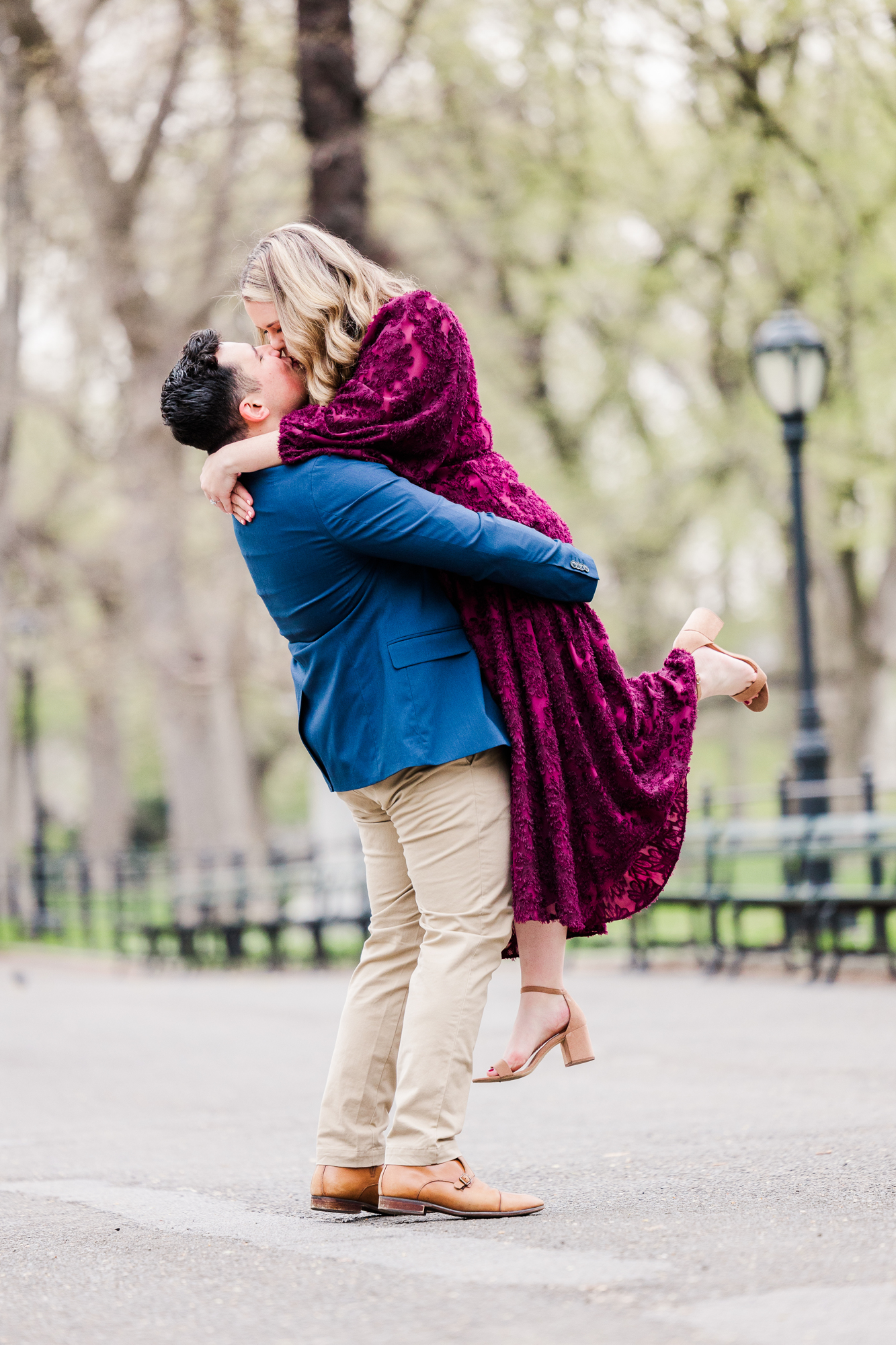 Joyous Engagement Pictures in Central Park