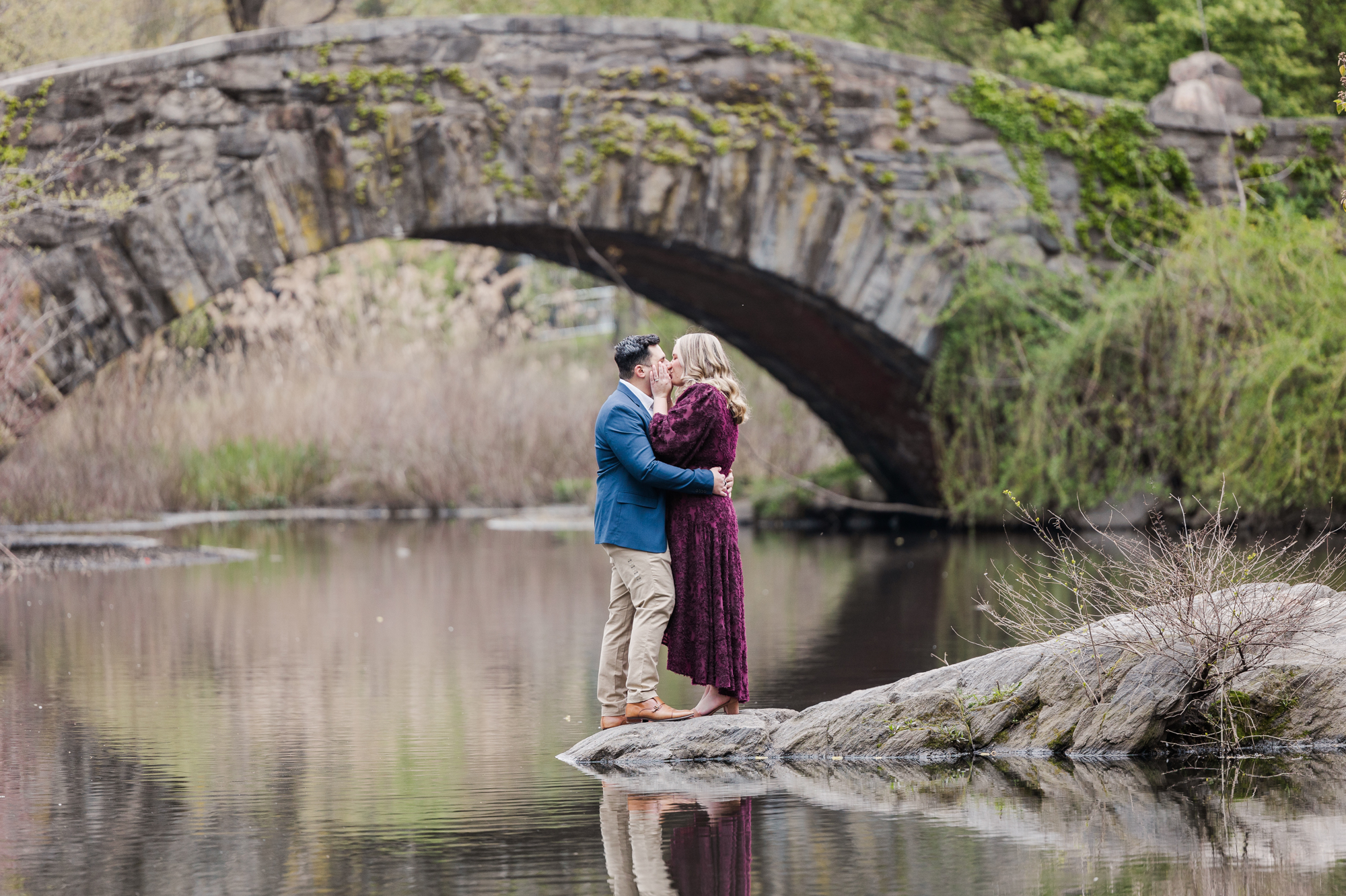 Natural Engagement Pictures in Central Park