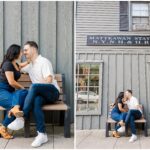 Playful Beacon Engagement Photos in Hudson Valley