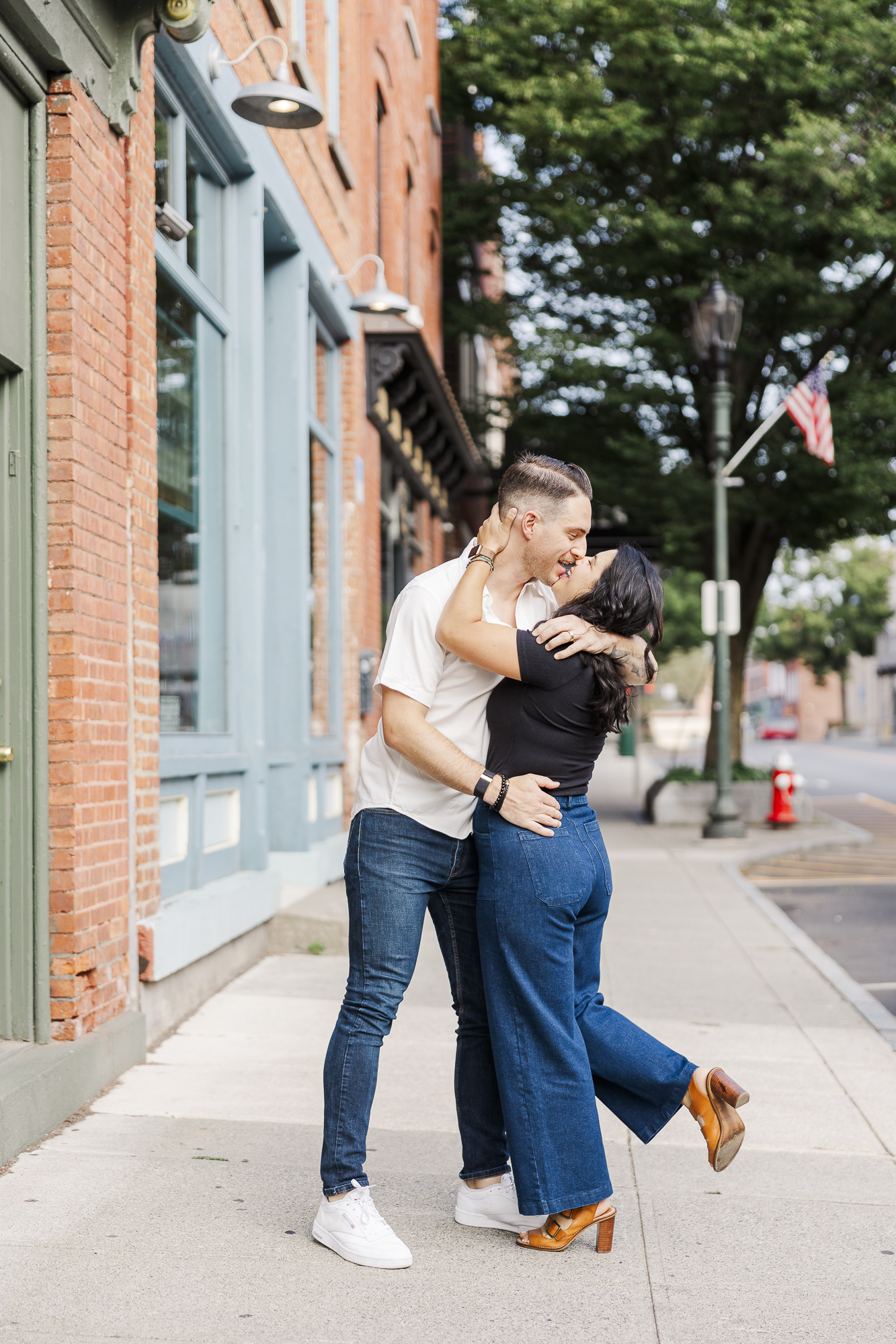 Classic Beacon Engagement Photos in Hudson Valley