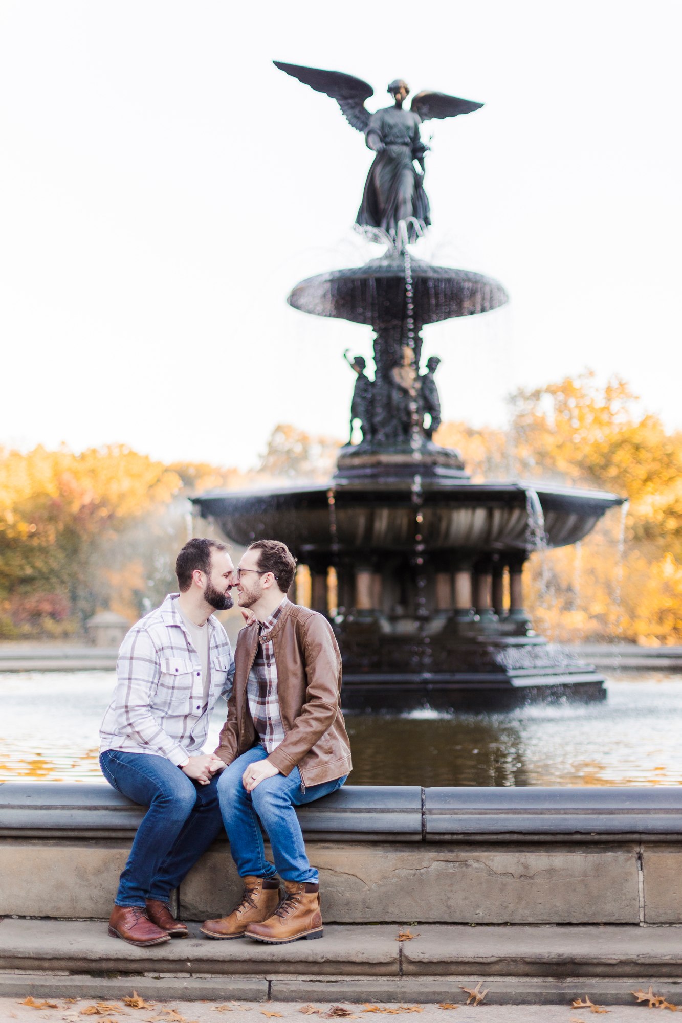 Cheerful Engagement Photo Shoot in Central Park