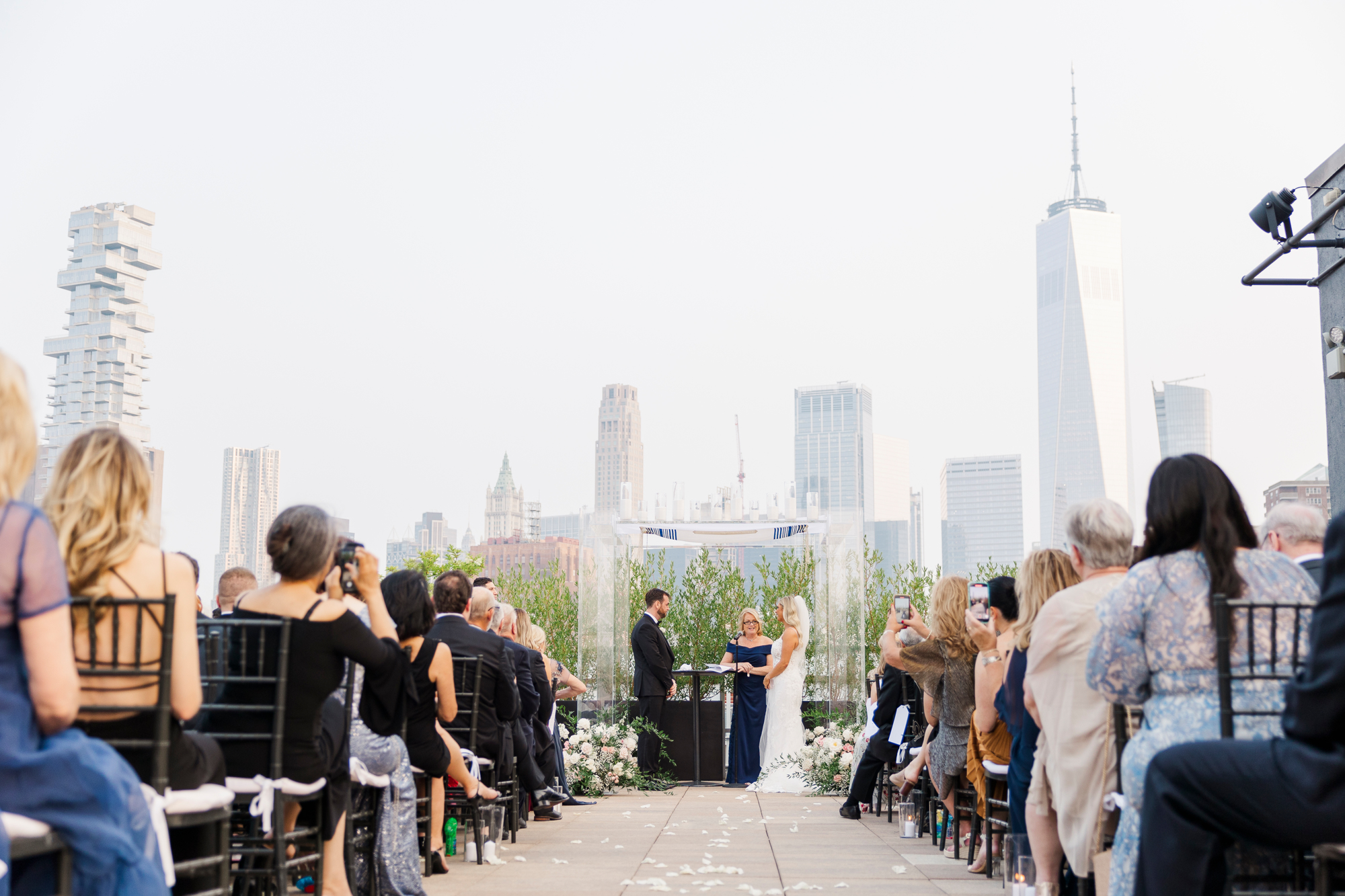 Striking Wedding at Tribeca Rooftop Photo Gallery