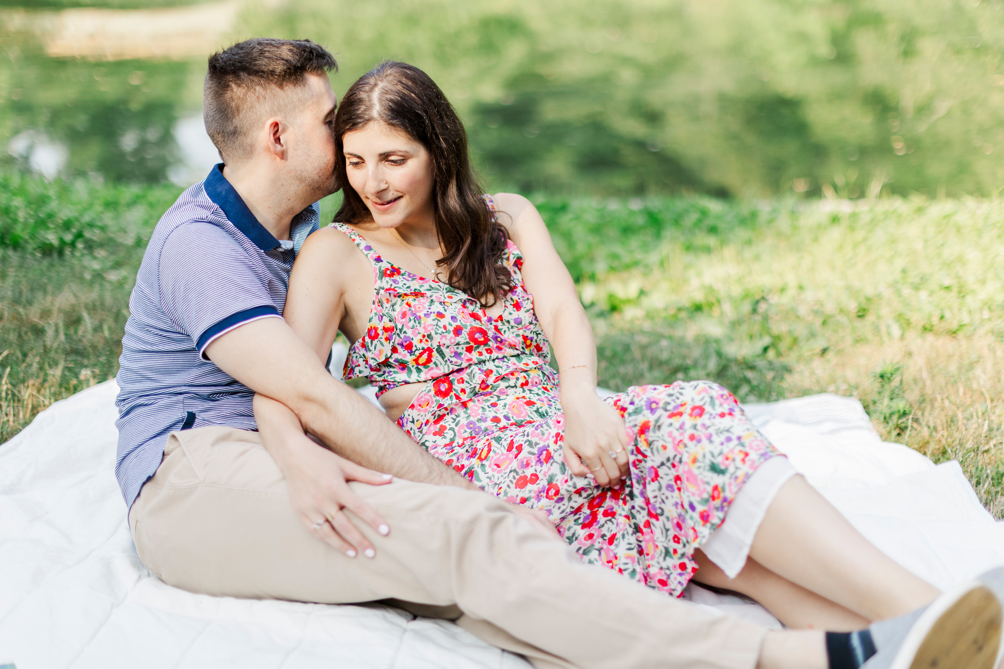 Cheerful engagement session in Prospect Park