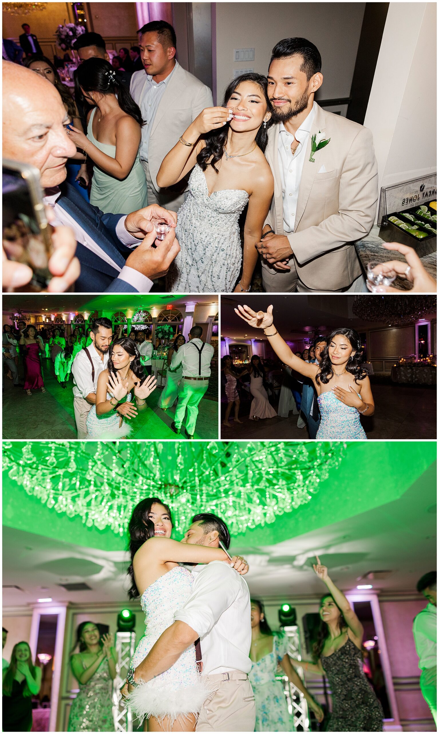 romantic surf club on the sound wedding