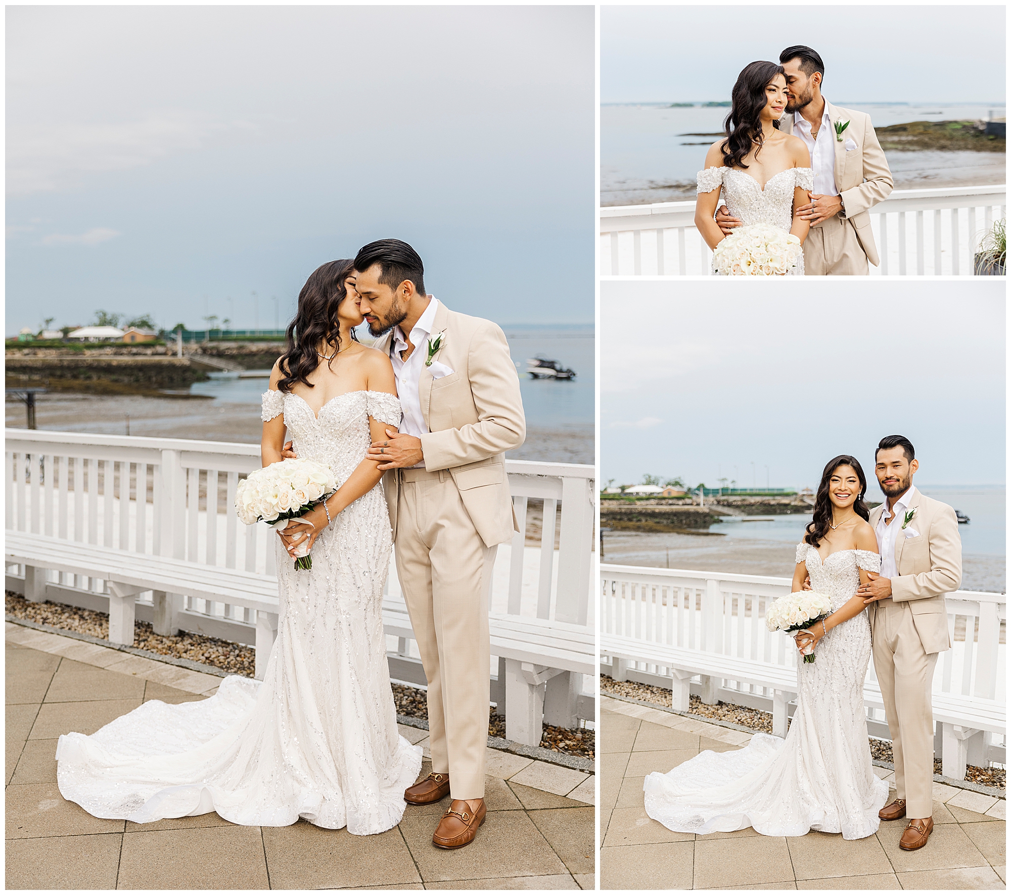 joyful surf club on the sound wedding