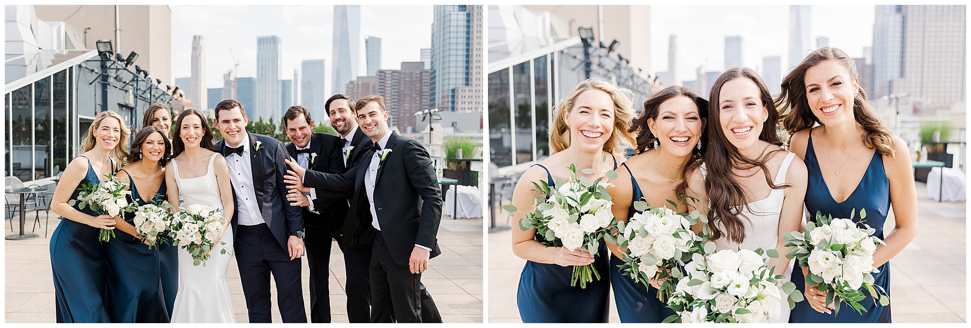cheerful tribeca rooftop wedding in new york