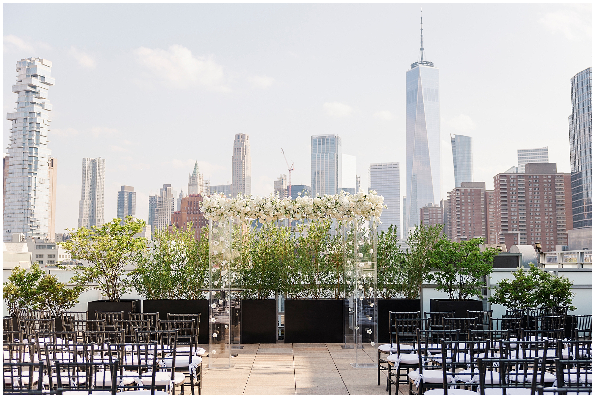 joyful tribeca rooftop wedding in new york