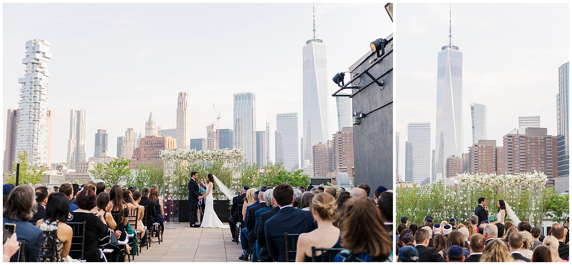 flawless tribeca rooftop wedding in new york