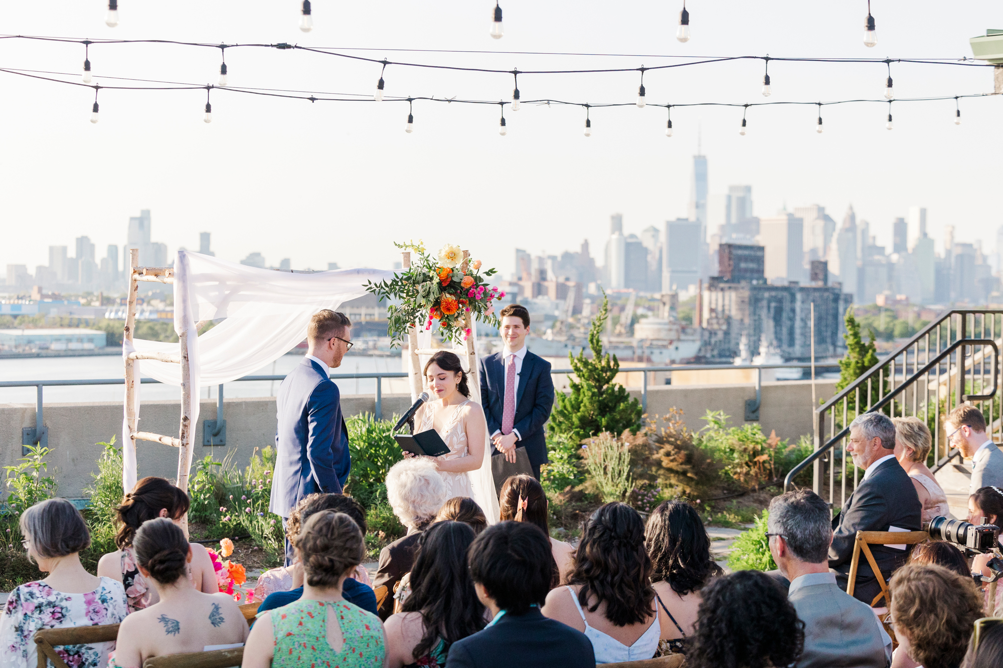 Radiant Wedding at Brooklyn Grange in Sunset Park