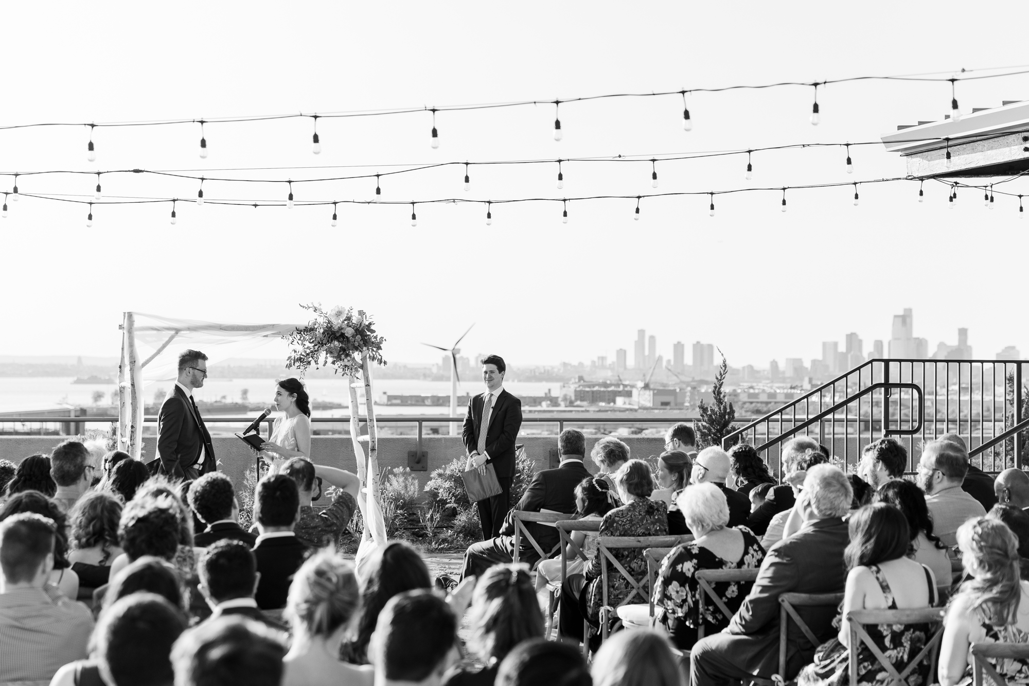 Cheerful Wedding at Brooklyn Grange in Sunset Park