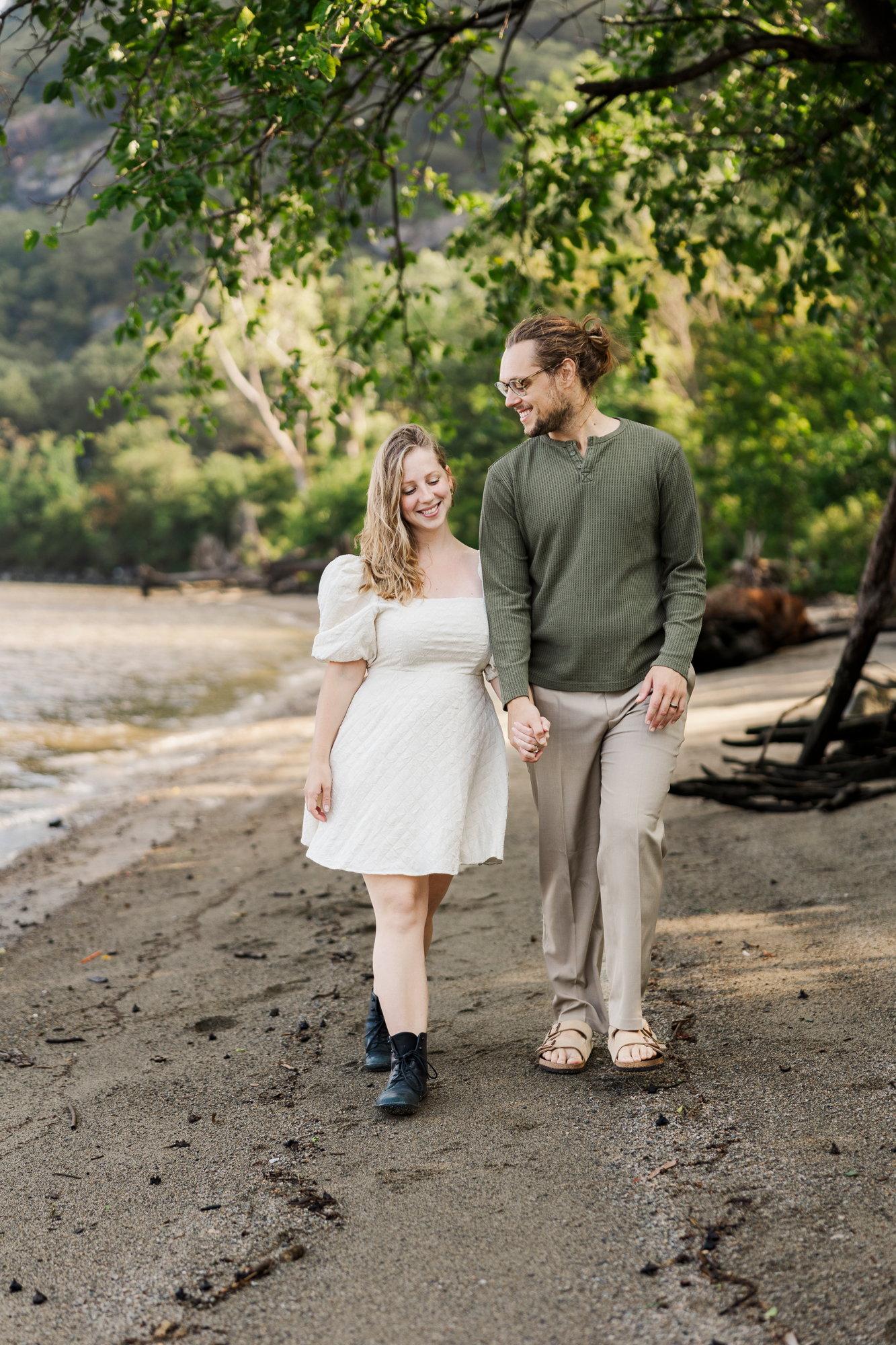 Candid Engagement Photos at Little Stony Point