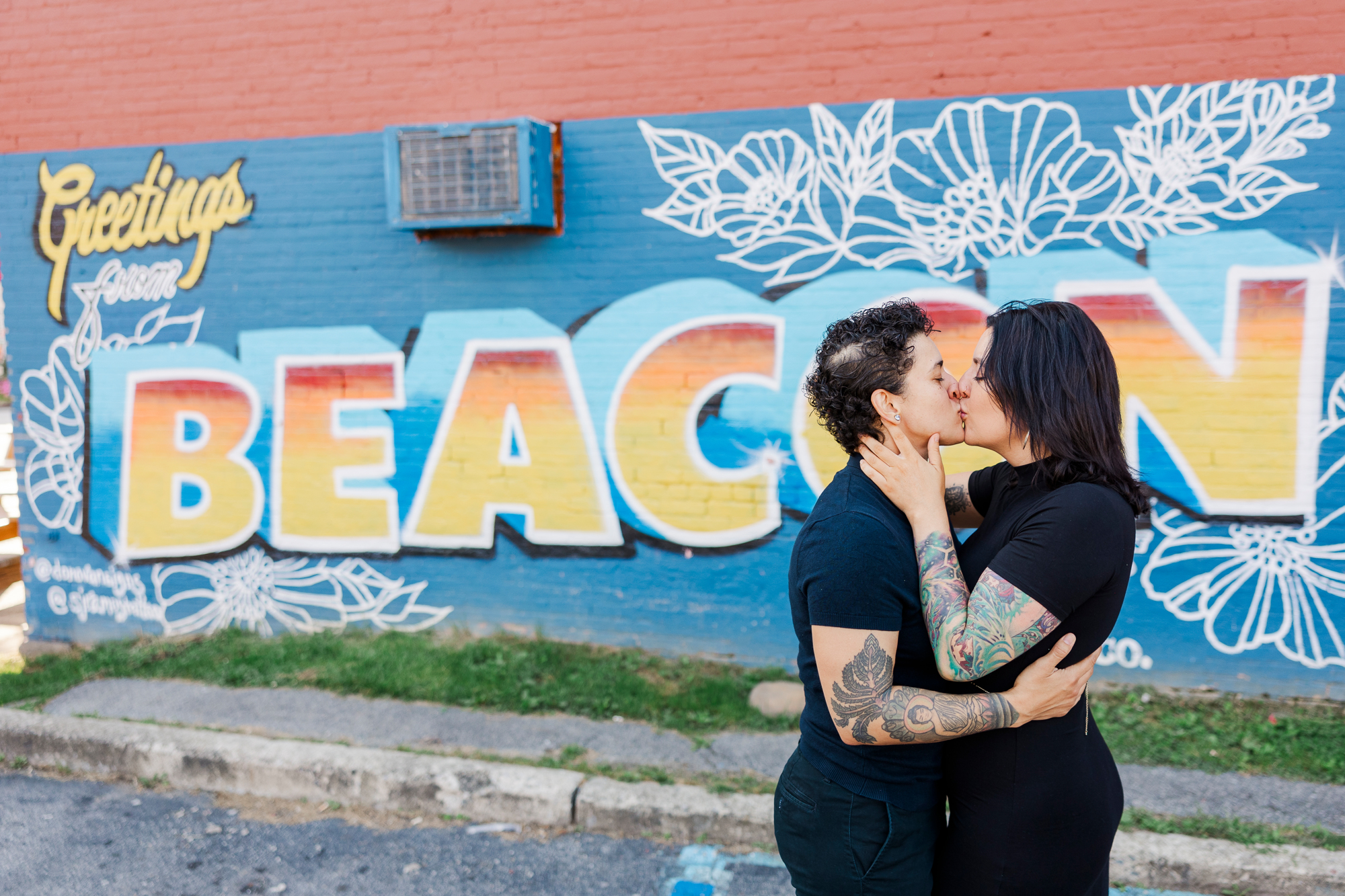 Terrific Beacon Main Street engagement photo shoot