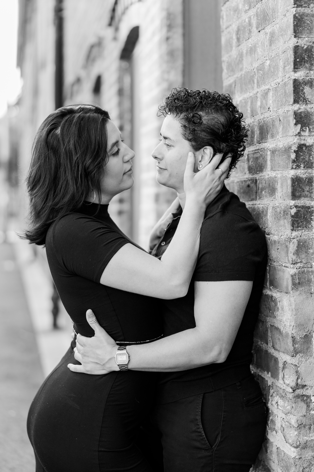 Playful Beacon Main Street engagement photo shoot
