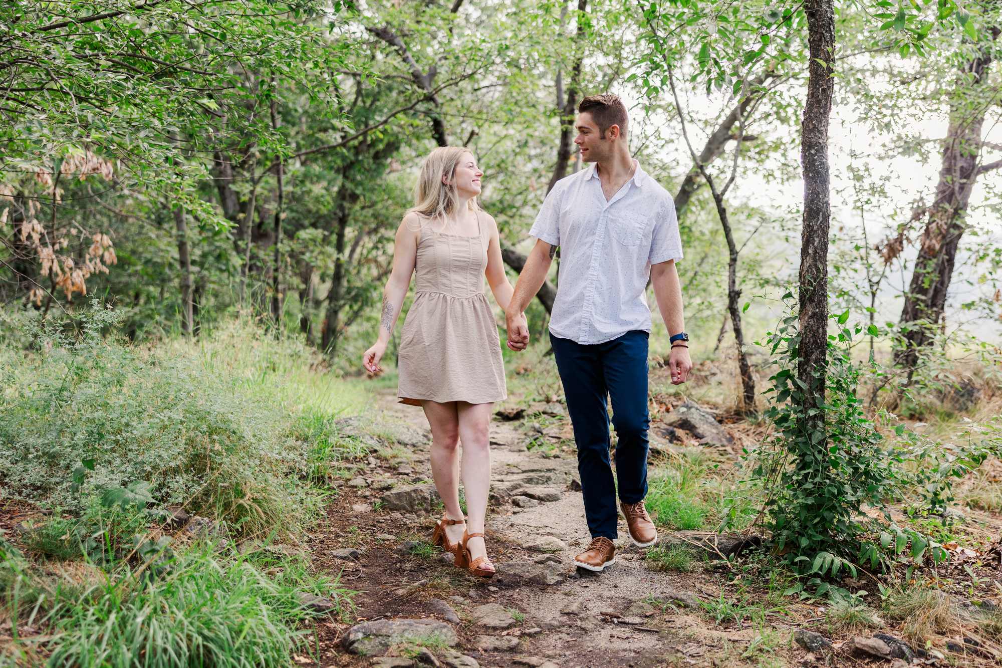 Cheerful Little Stony Point Engagement Photos