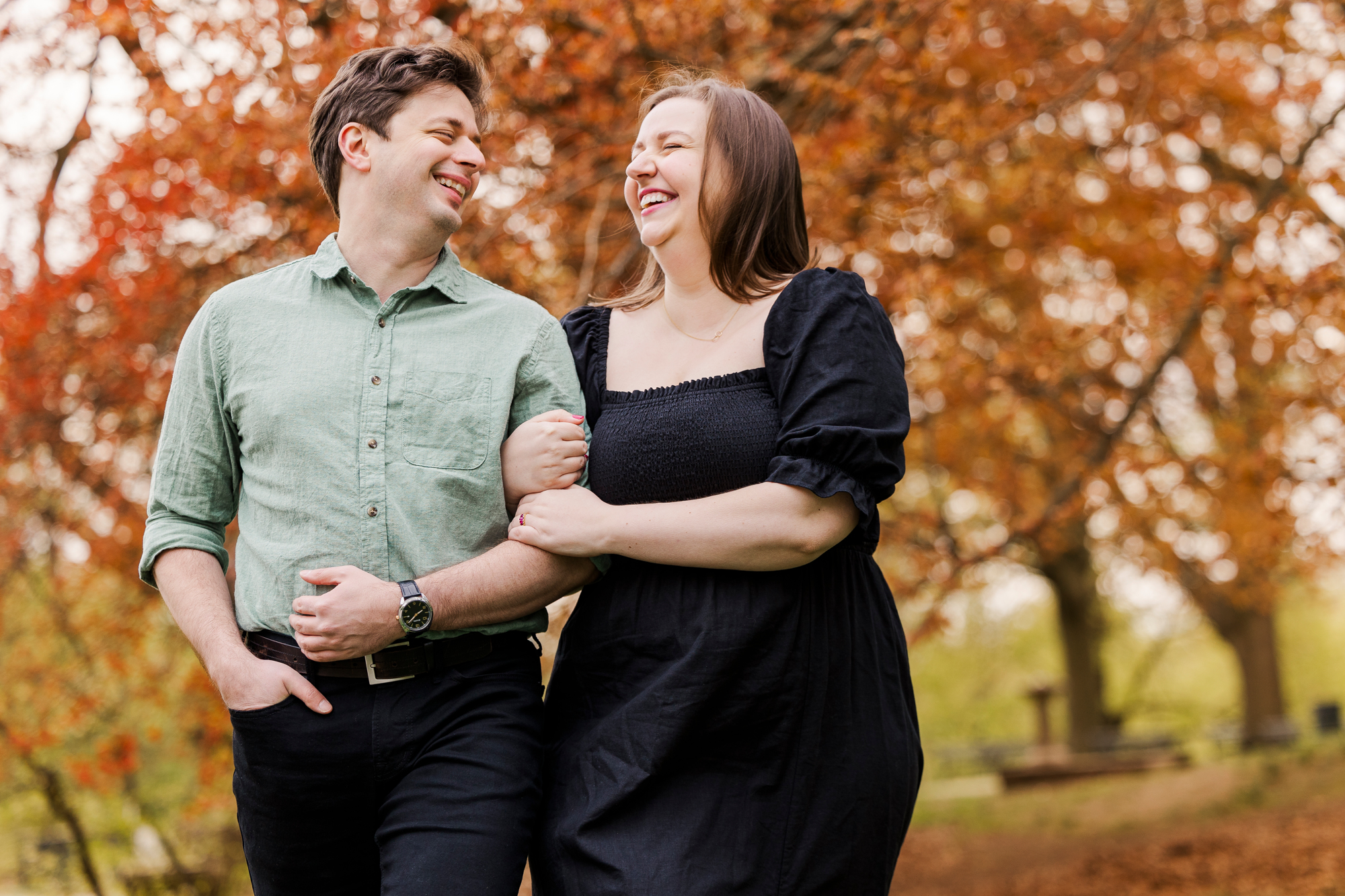 Jaw-Dropping Prospect Park Engagement Photo Shoot