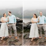 Stylish engagement session in cold spring
