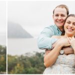 Romantic engagement session in cold spring