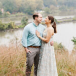Whimsical engagement session in cold spring