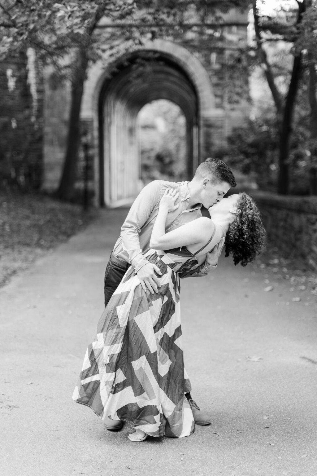 Romantic Fort Tryon Park Engagement Photography