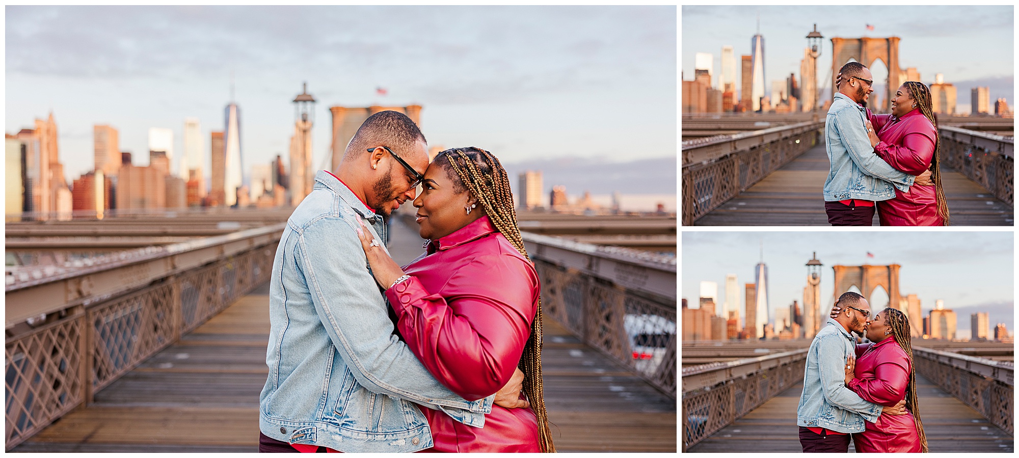 Sweet Brooklyn Bridge Engagement Pictures