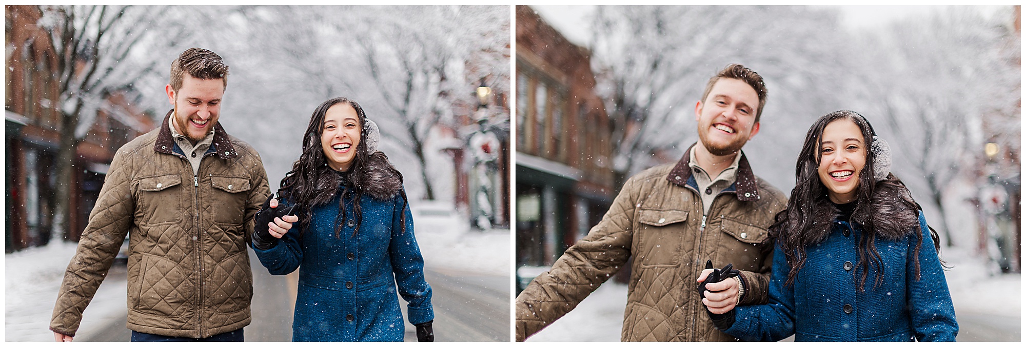beacon engagement photography in the winter