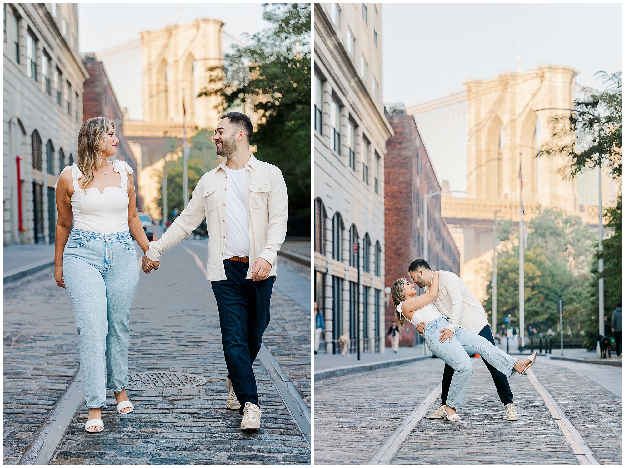 Intimate Engagement Pictures in DUMBO