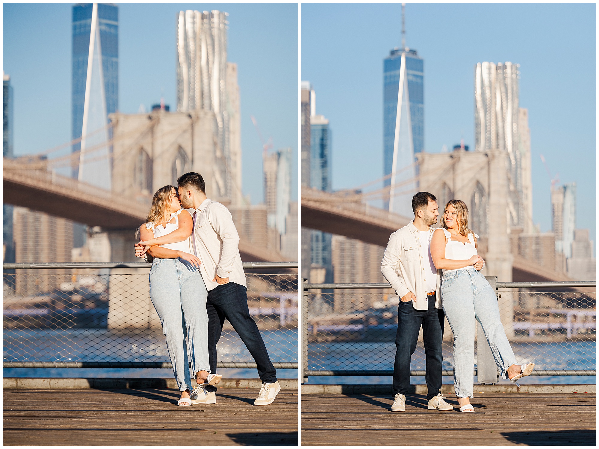Romantic Engagement Pictures in DUMBO