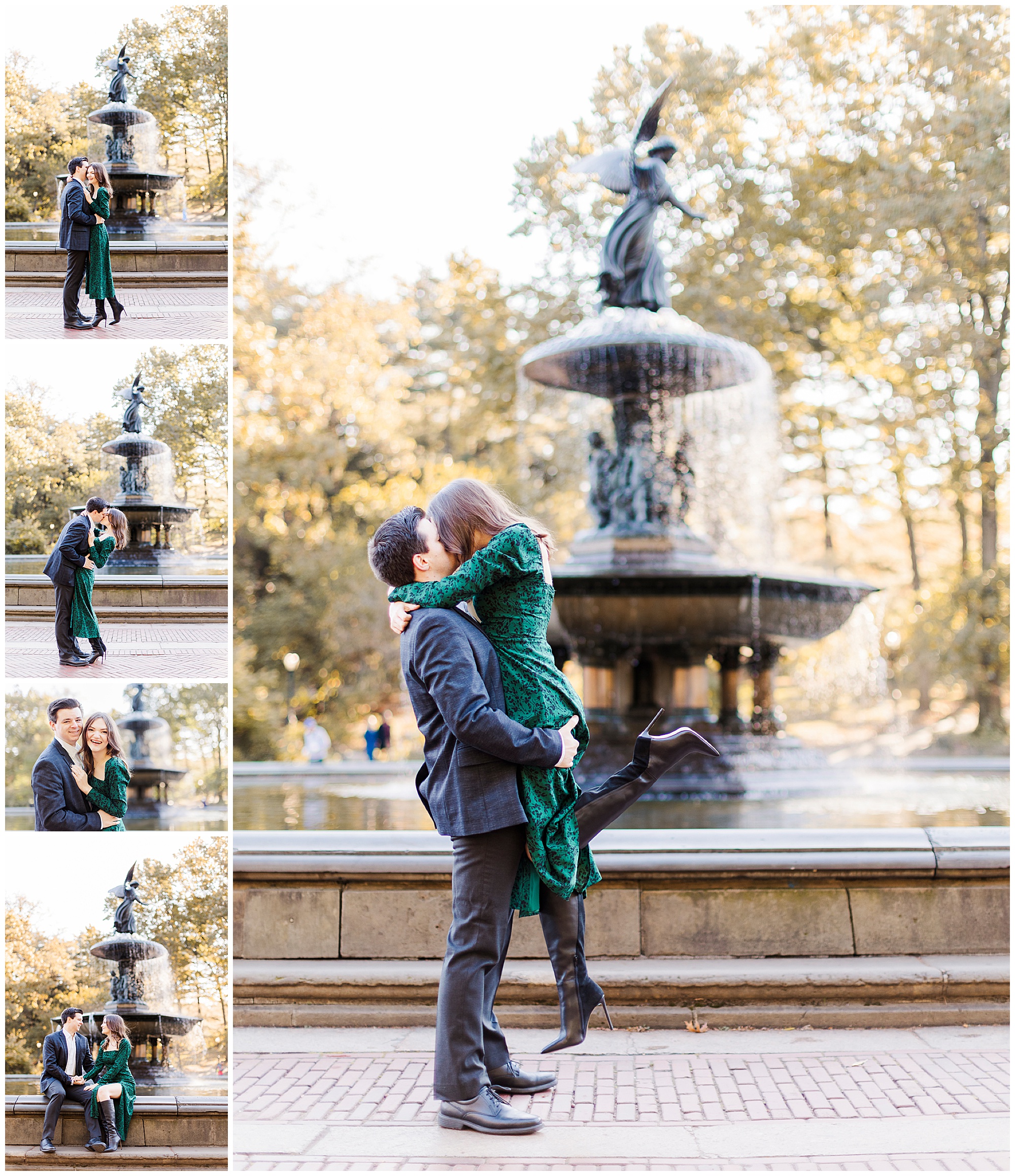 Joyful Engagement Photoshoot in Central Park