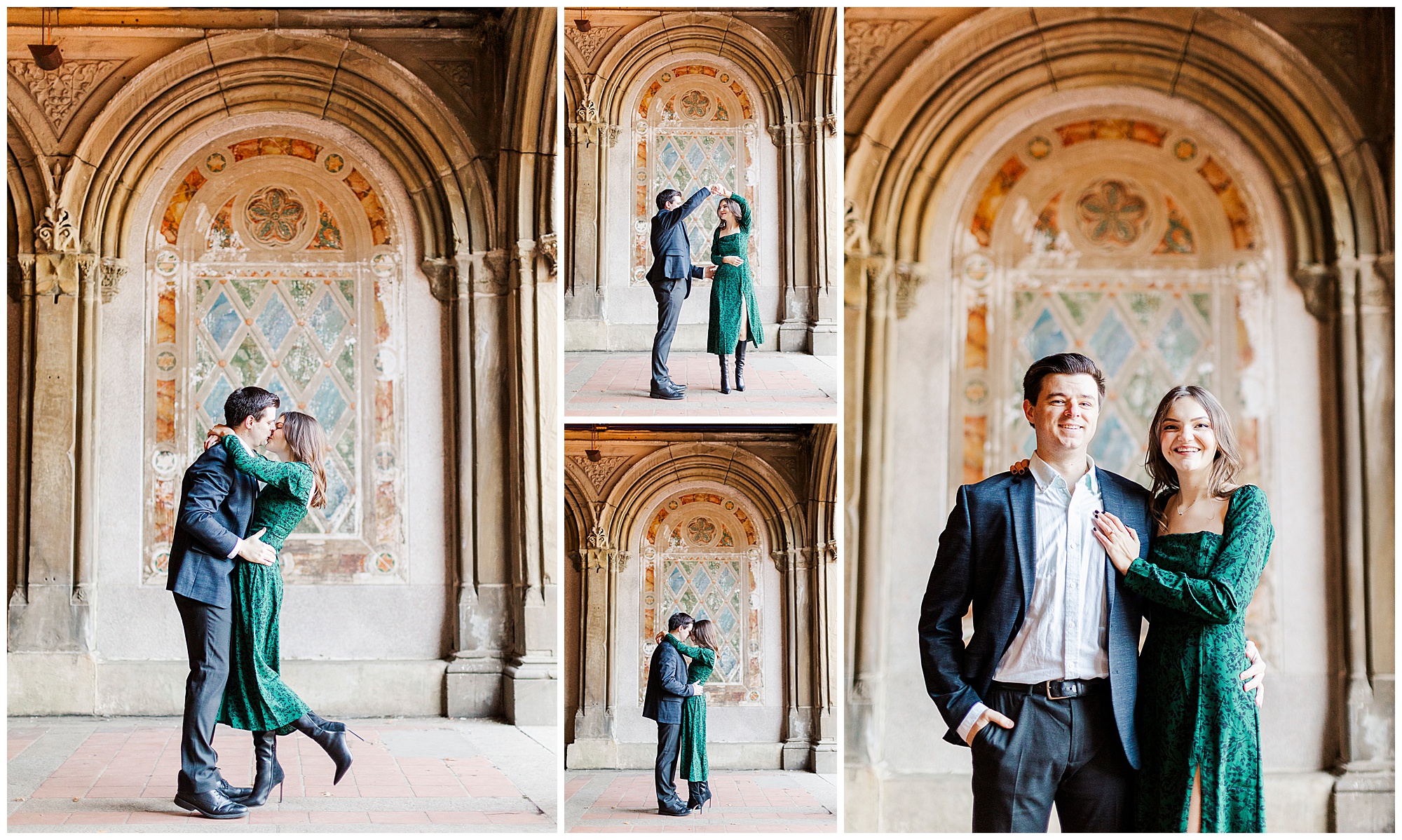 Vibrant Engagement Photoshoot in Central Park