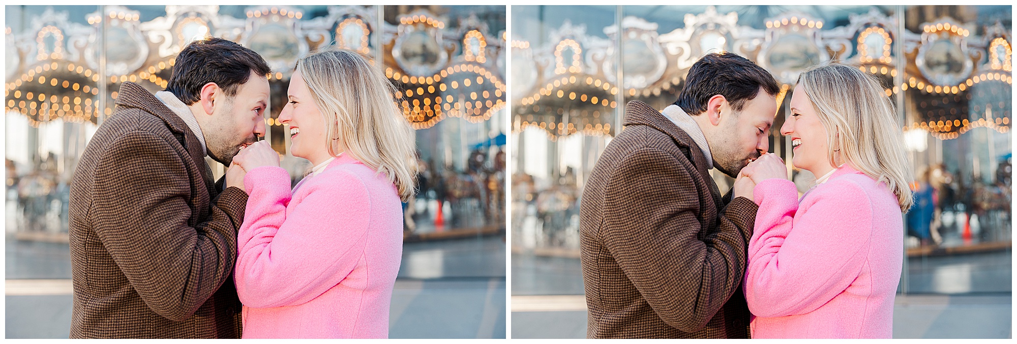 Intimate dumbo engagement session