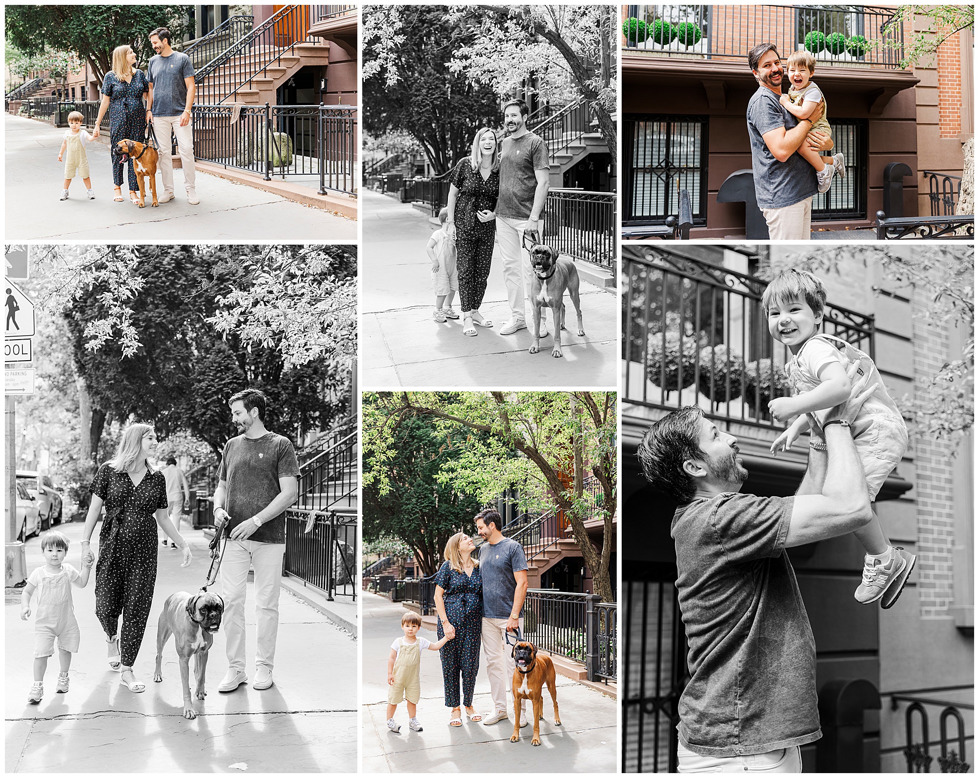 Playful family photo shoot in Brooklyn Heights