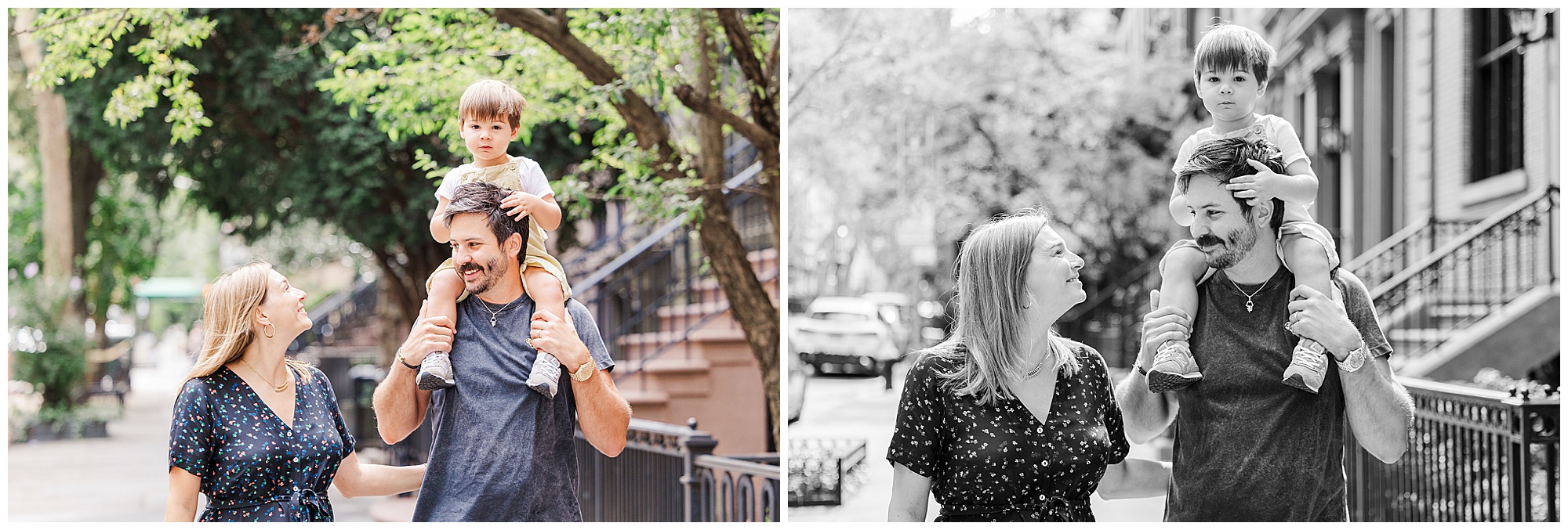 Joyful family photo shoot in Brooklyn Heights