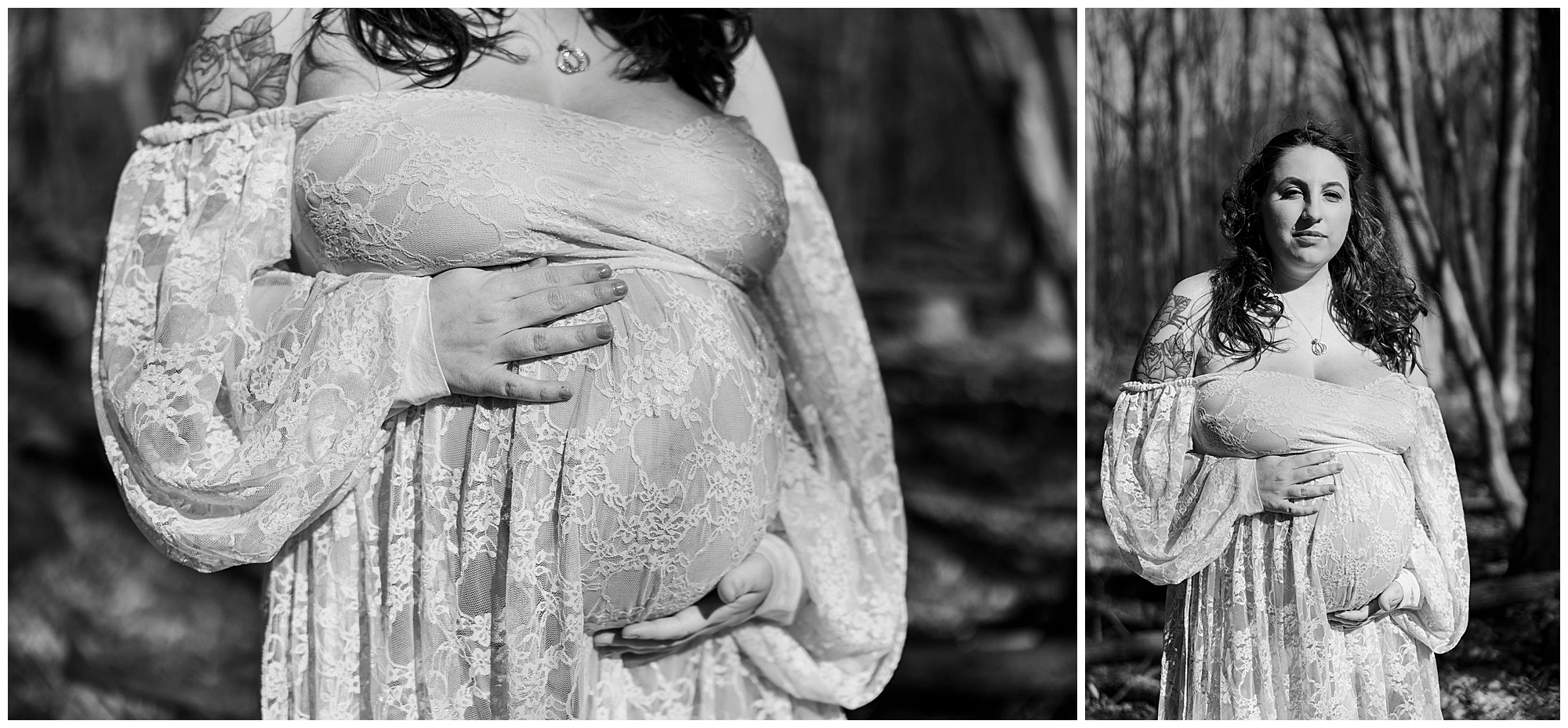 Unique cold spring maternity photos