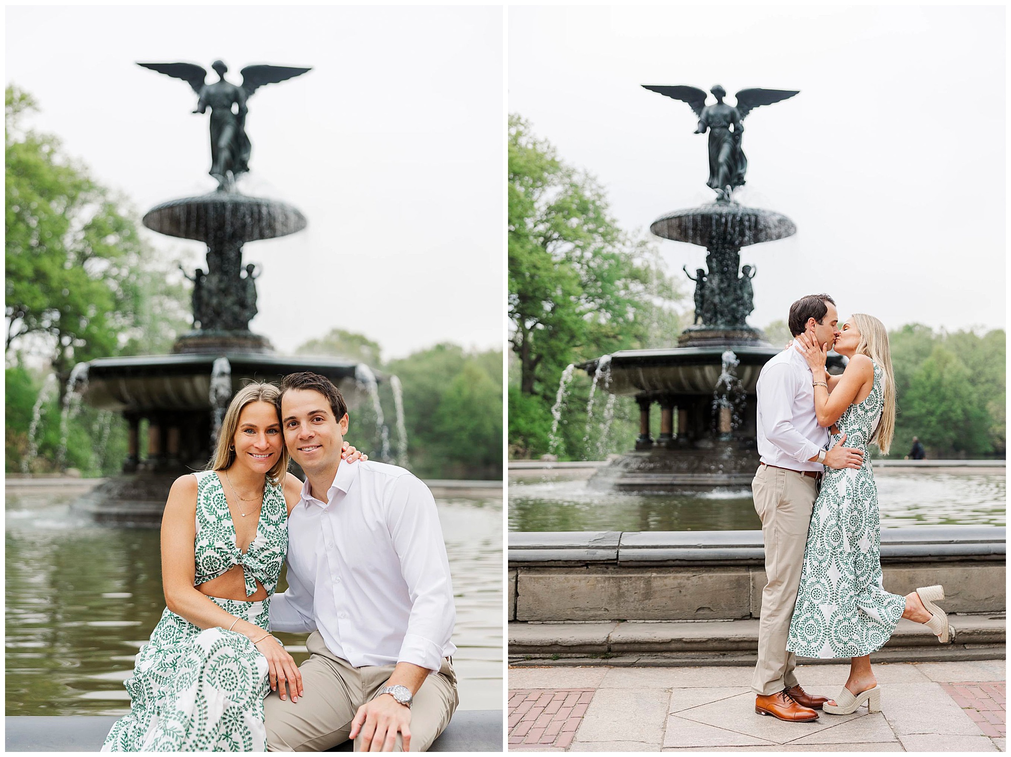 Unique central park engagement photoshoot