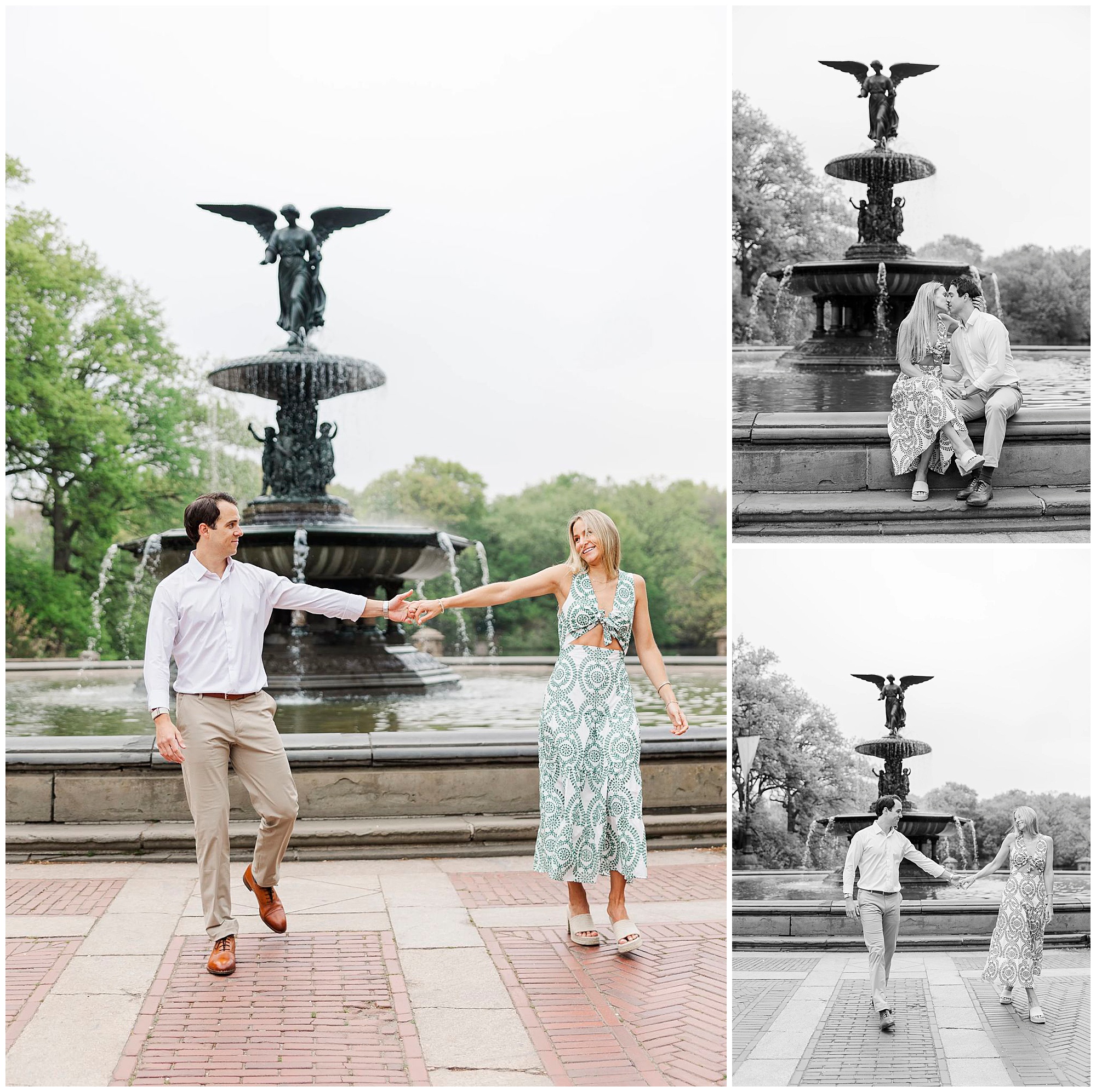 Iconic central park engagement photoshoot