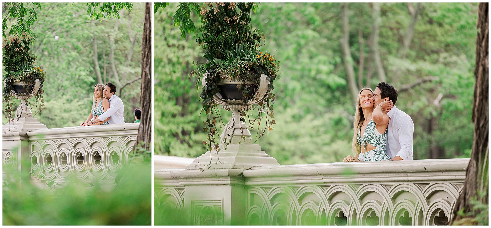 Vibrant central park engagement photoshoot